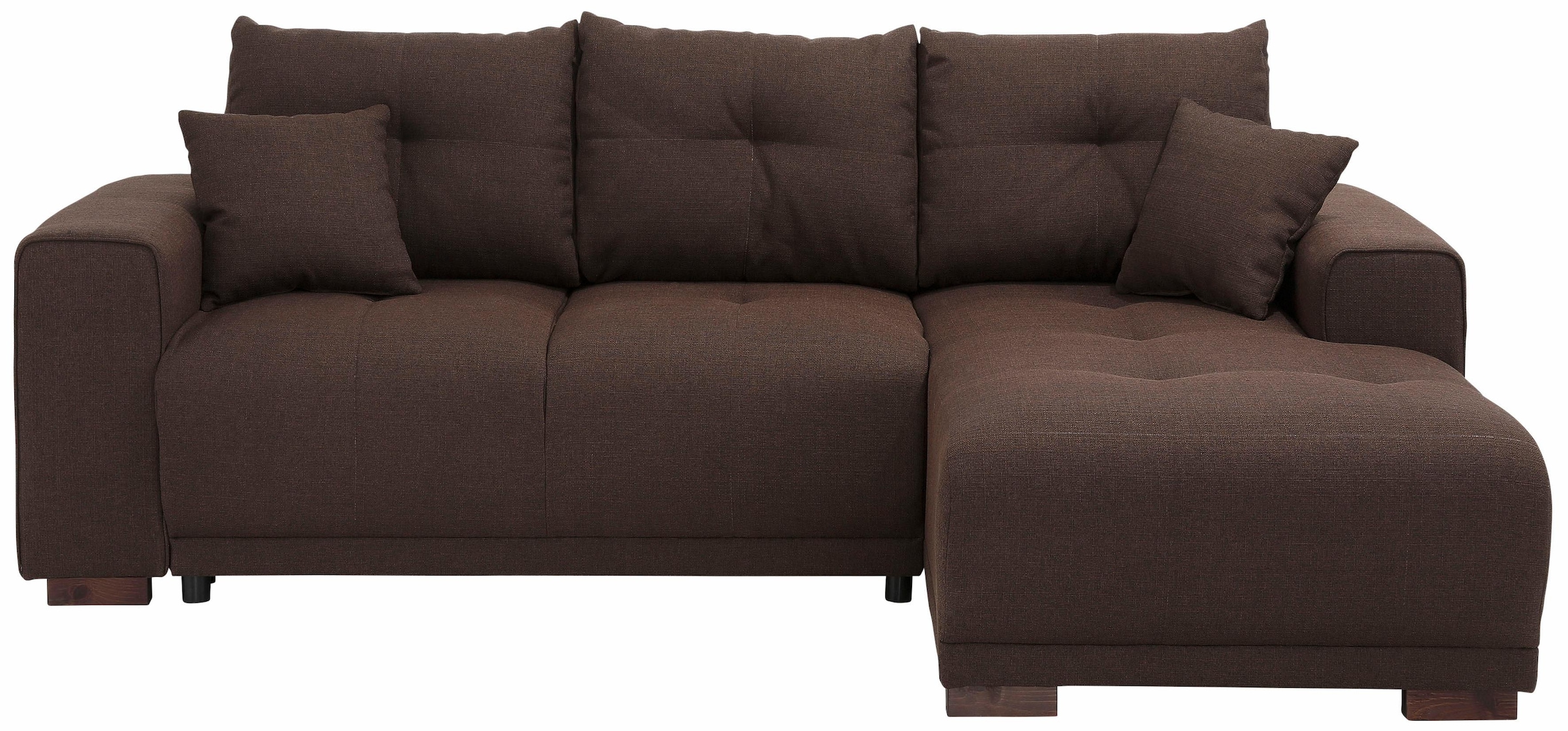 Home affaire Ecksofa »Viborg L-Form«, mit Regal in der Armlehne, wahlweise mit Bettfunktion