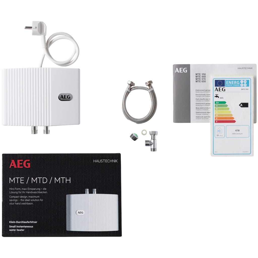 AEG Klein-Durchlauferhitzer »MTD 350 f. Handwaschbecken, 3,5 kW, m. Stecker«