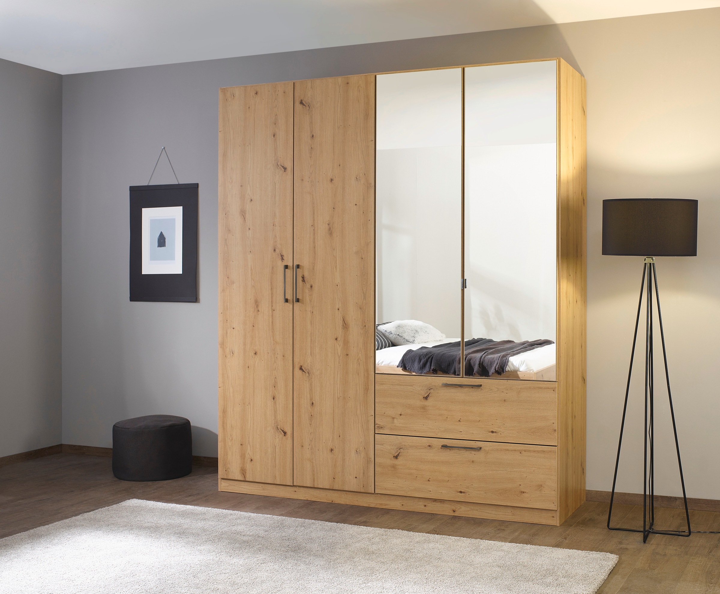 OTTO home Drehtürenschrank "Kleiderschrank Schrank Garderobe Wäscheschrank günstig online kaufen