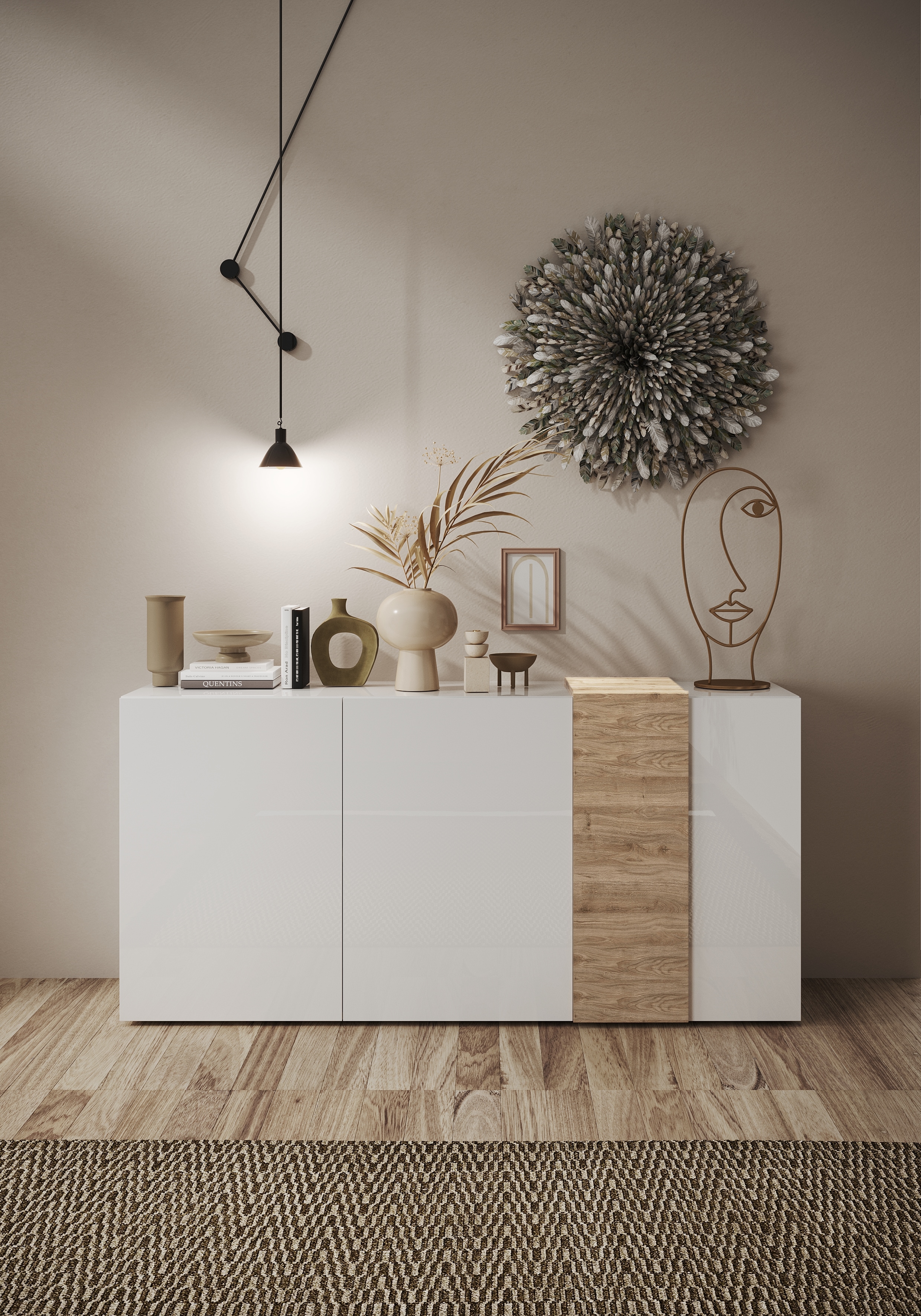 Home affaire Sideboard "Venus, Kommode" Breite 181 cm