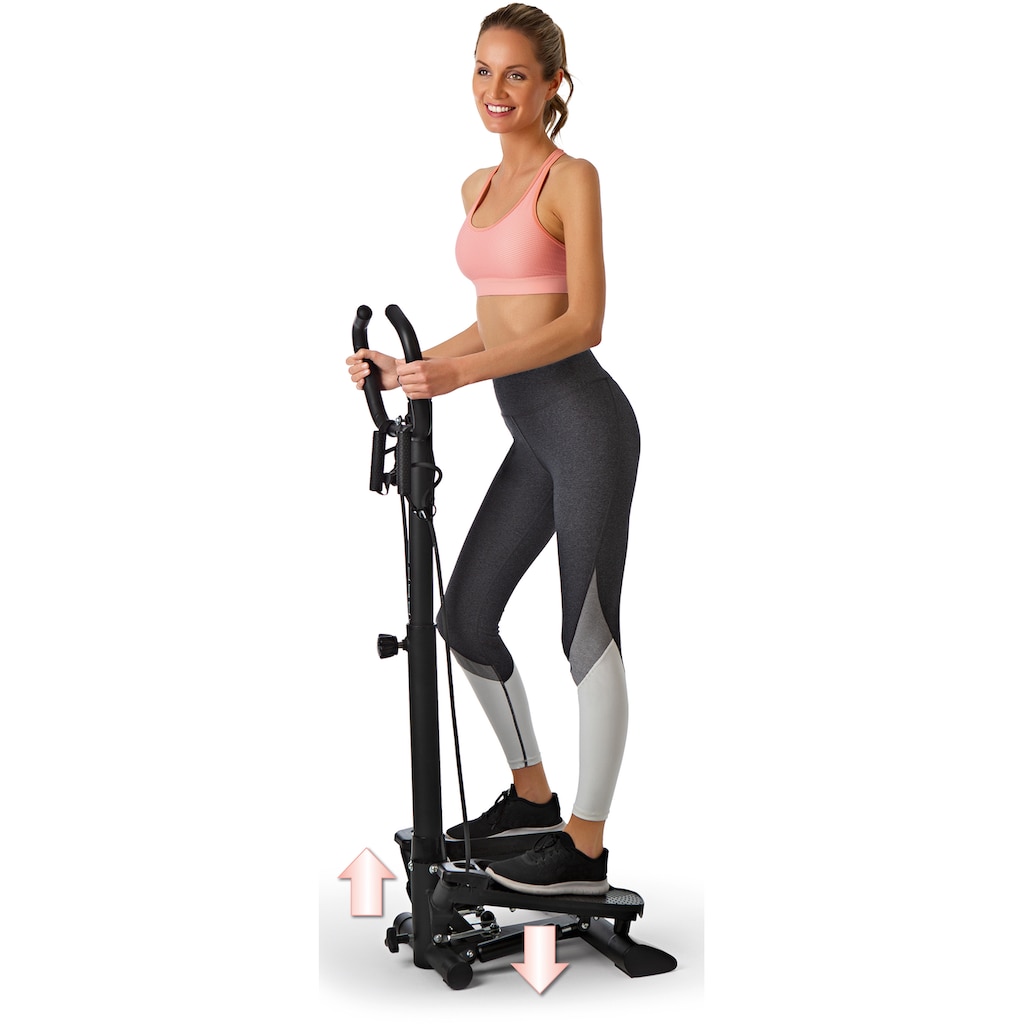 VITALmaxx Stepper »VITALmaxx Fitnesstrainer Swing Stepper«, (3 tlg., mit Trainingsbändern)