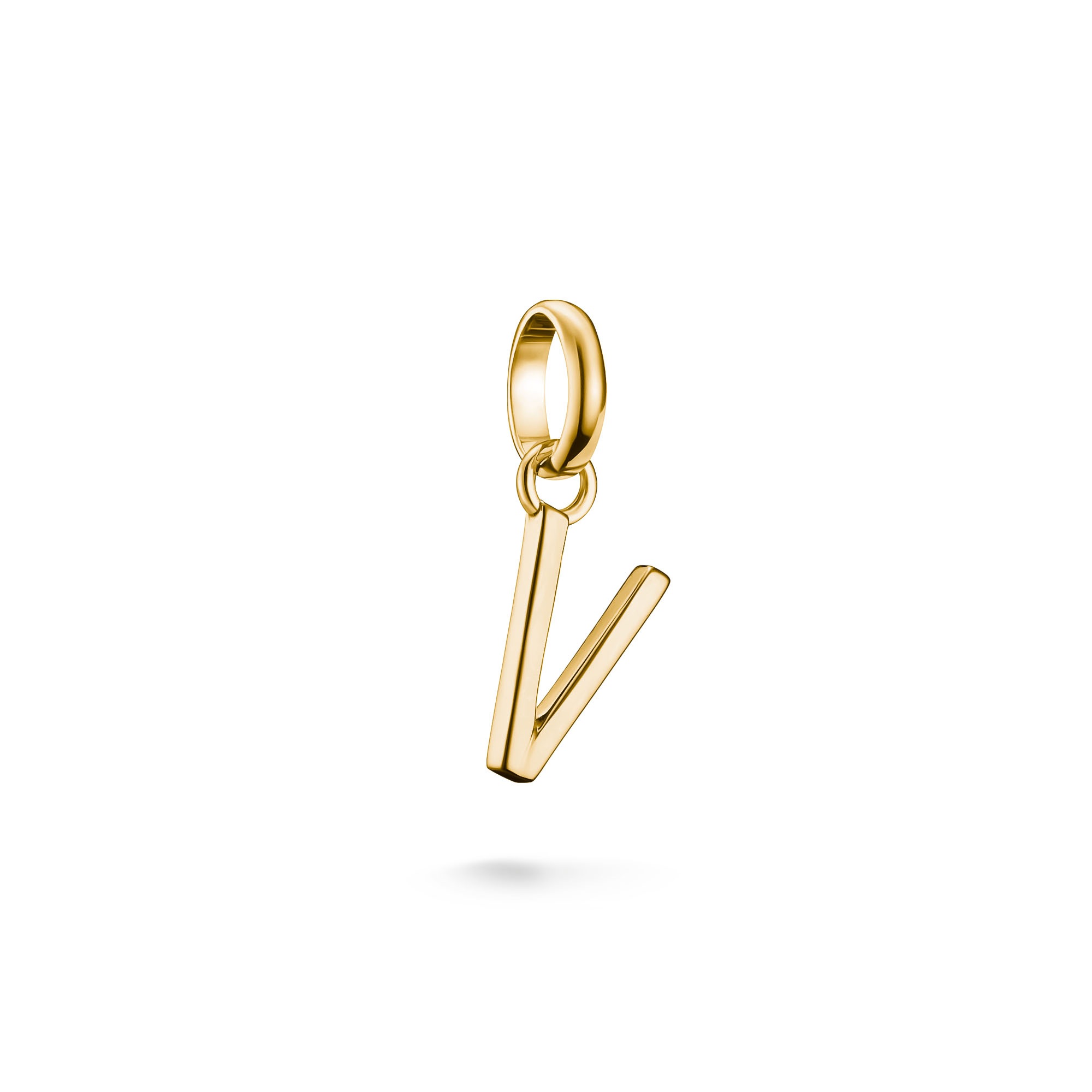 THOMAS SABO Damen Charm Buchstabe "Charm Alphabet/Buchstabe - Connect", V, gold, Silber 925 (recycelt), Charms