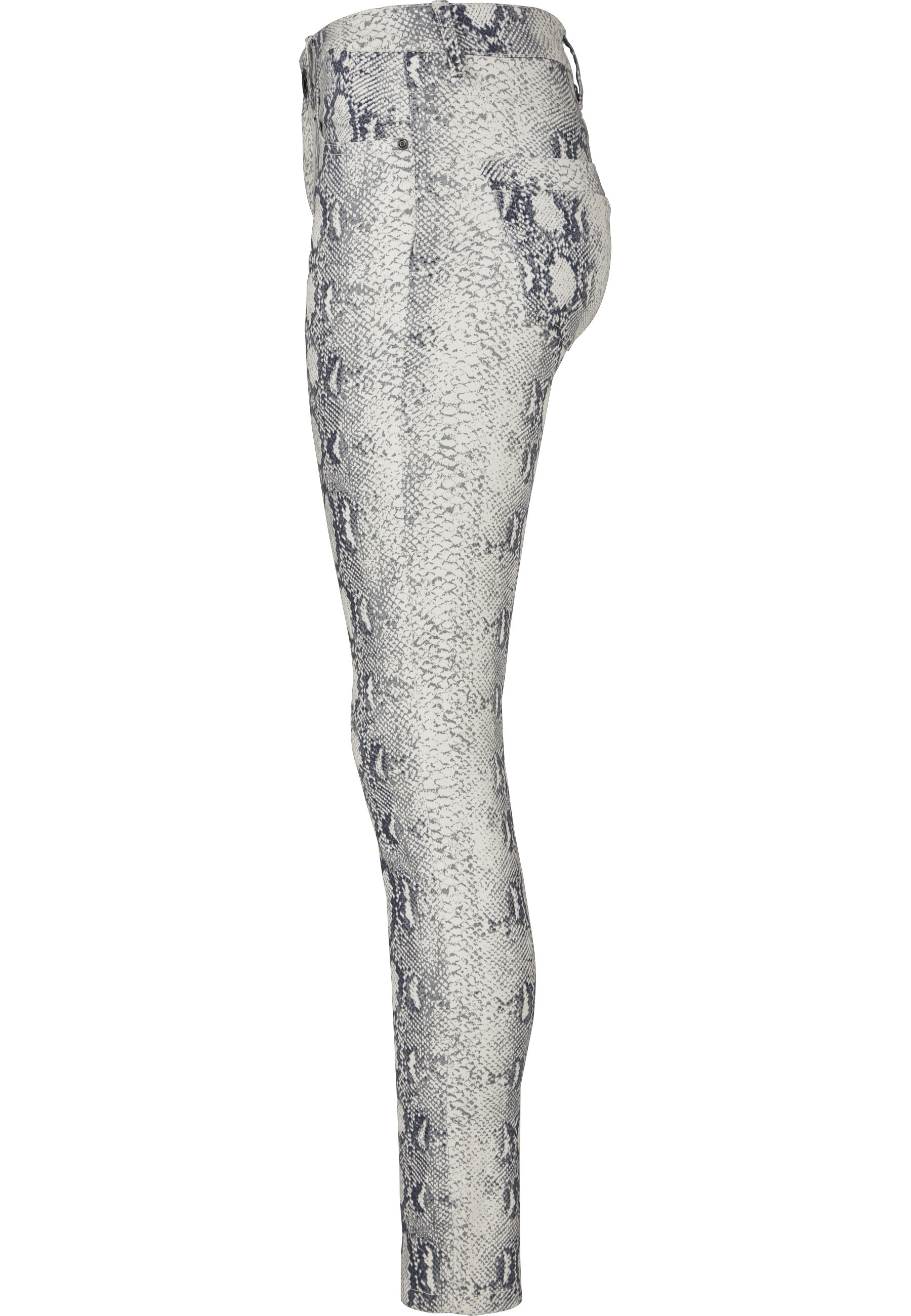 URBAN CLASSICS Stoffhose »Urban Classics Damen Ladies Animal Stretch Twill Skinny Pants«