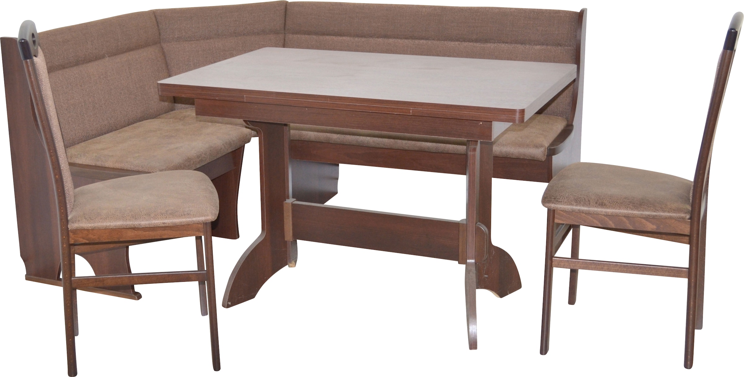 HOFMANN LIVING AND MORE Essgruppe »4tlg. Eckbankgruppe«, (Spar-Set, 4 tlg., 4tlg. Eckbankgruppe), Stühle montiert