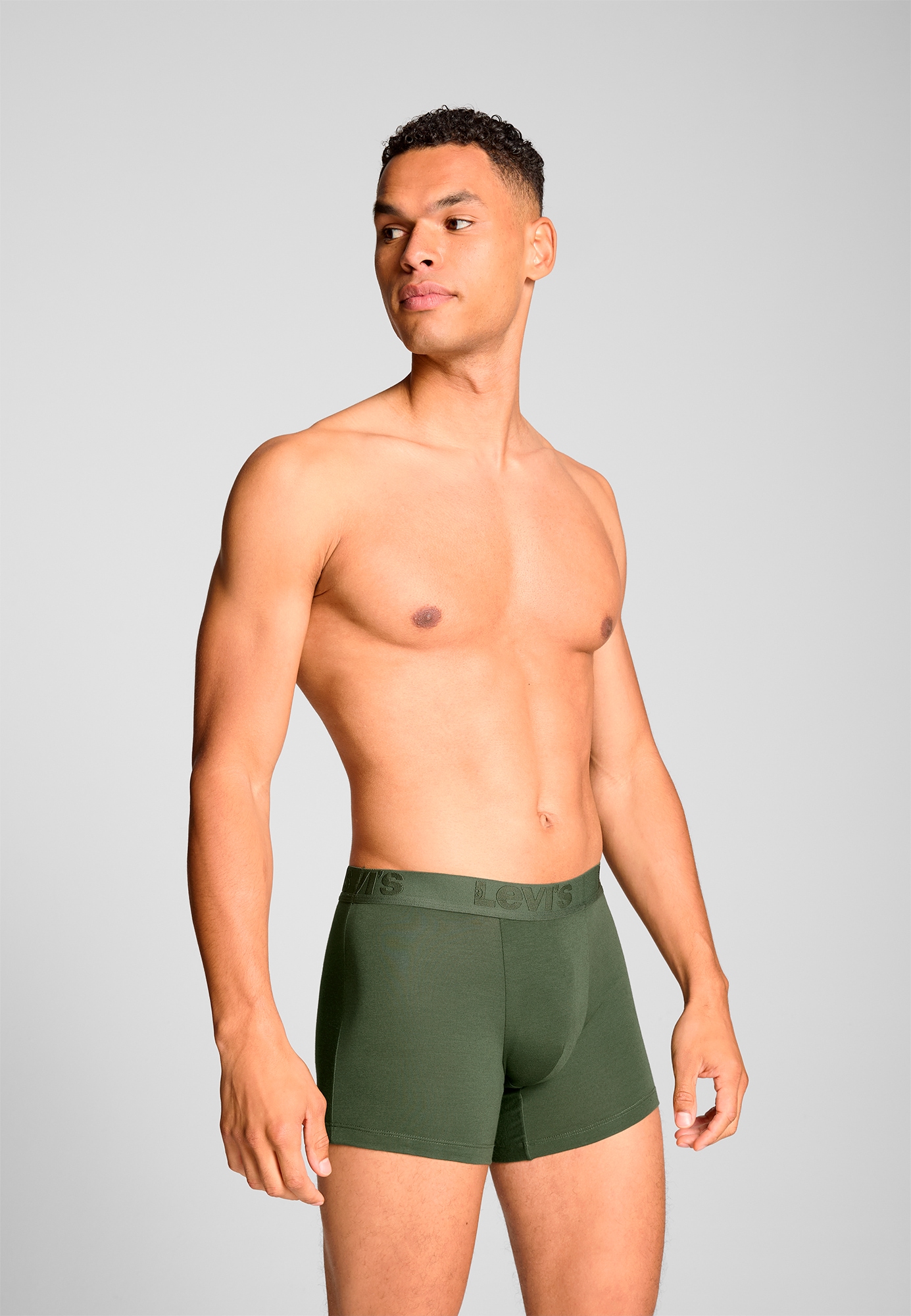 Levi's® Boxershorts »LEVIS MEN PREMIUM BOXER BRIEF 3P«, (3er Pack), mit breitem Logobund