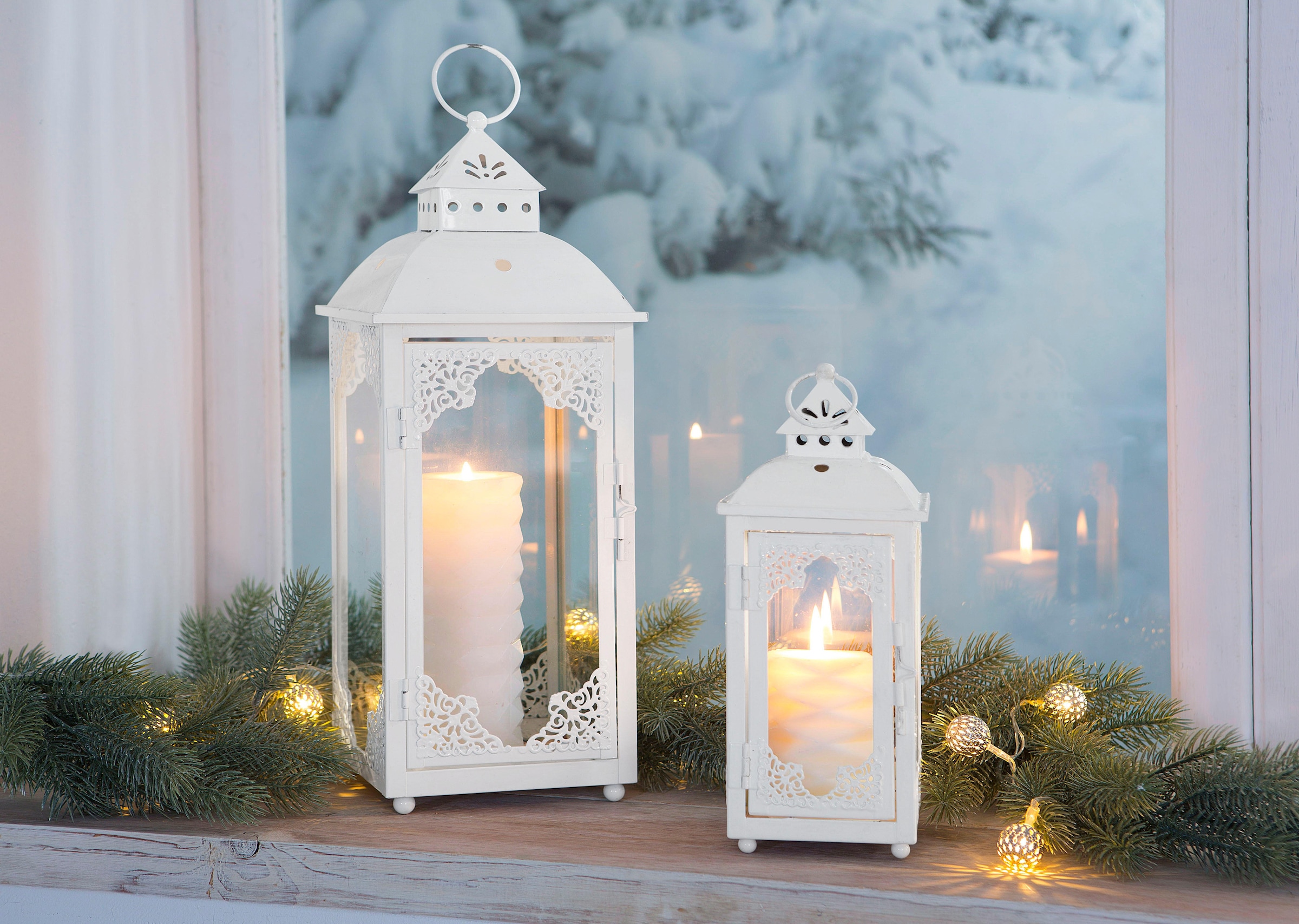 Home affaire mit Kerzenlaterne filigranen kaufen | 2 (Set, »Weihnachtsdeko«, St.), BAUR Ornamenten