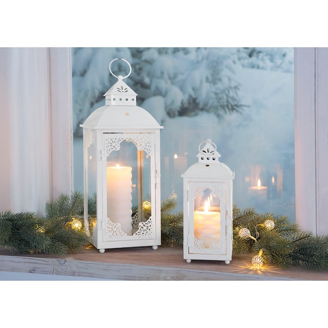 Home affaire Kerzenlaterne »Weihnachtsdeko«, (Set, 2 St.), mit filigranen  Ornamenten kaufen | BAUR