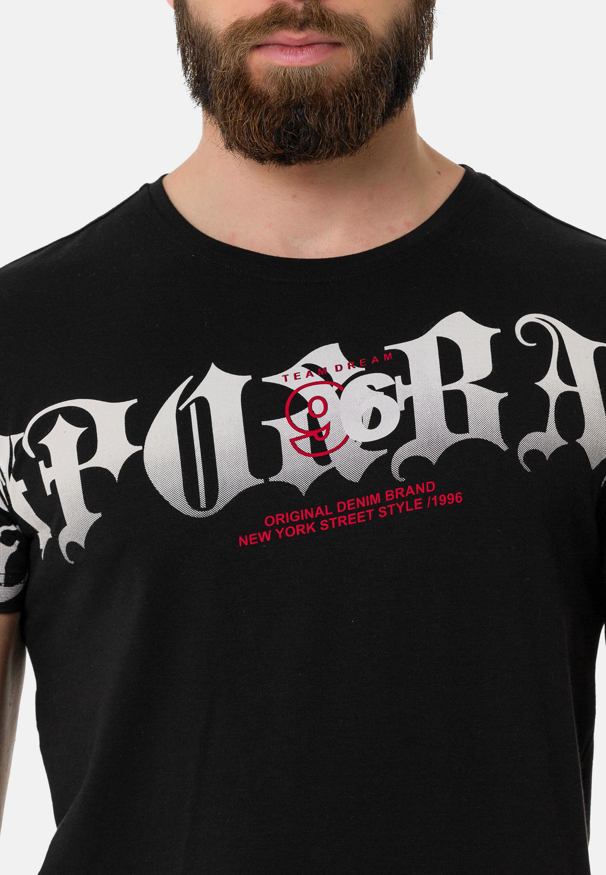 Cipo & Baxx T-Shirt »T-Shirt«, mit Rundhals-Ausschnitt
