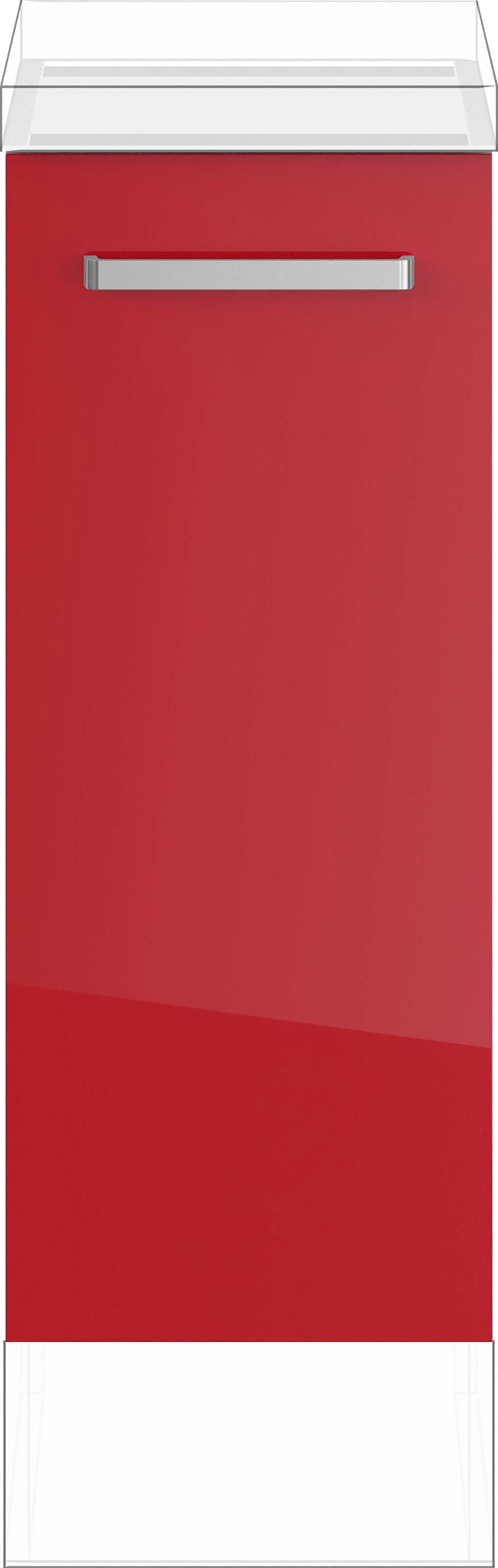 IMPULS KÜCHEN Auszugsunterschrank »"Turin", Breite/Höhe: 30/72,3 cm, mit Soft-Close«, vormontiert, mit Auszug, mit Tasche für Baguettes, mit Korbeinsatz