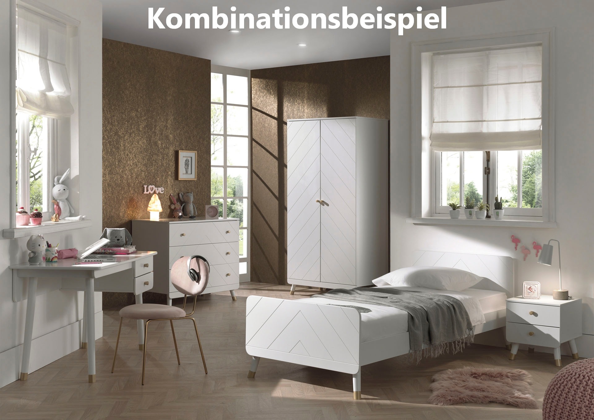 Vipack Kinderschreibtisch »Billy«, (Made in Europe), Jugendschreibtisch, Schreibtisch, MDF-Oberfläche