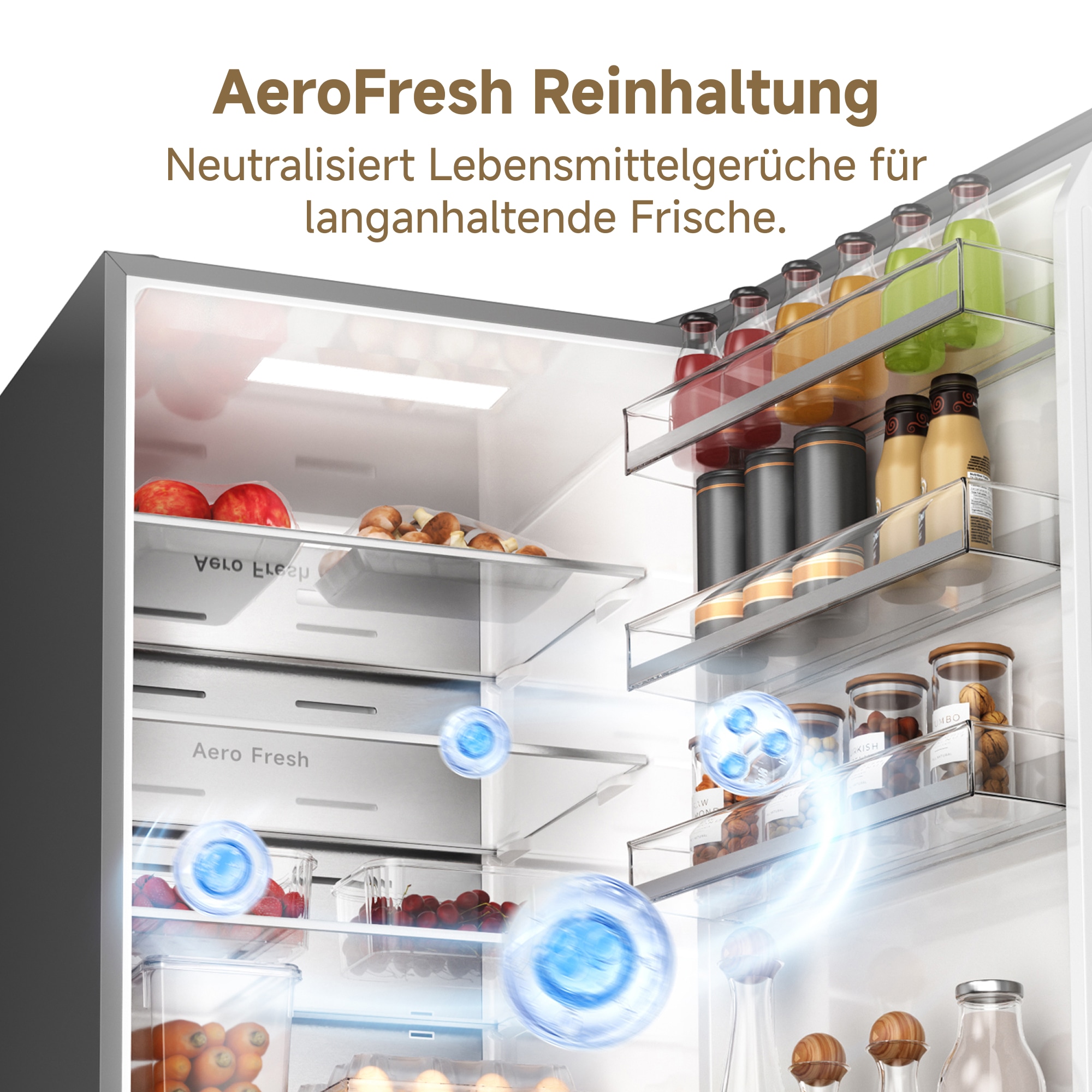 Dreame Kühl-/Gefrierkombination »DRB400WMBDEU« 185 cm hoch 59,5 cm breit Viel Platz, Leise, Modernes Design