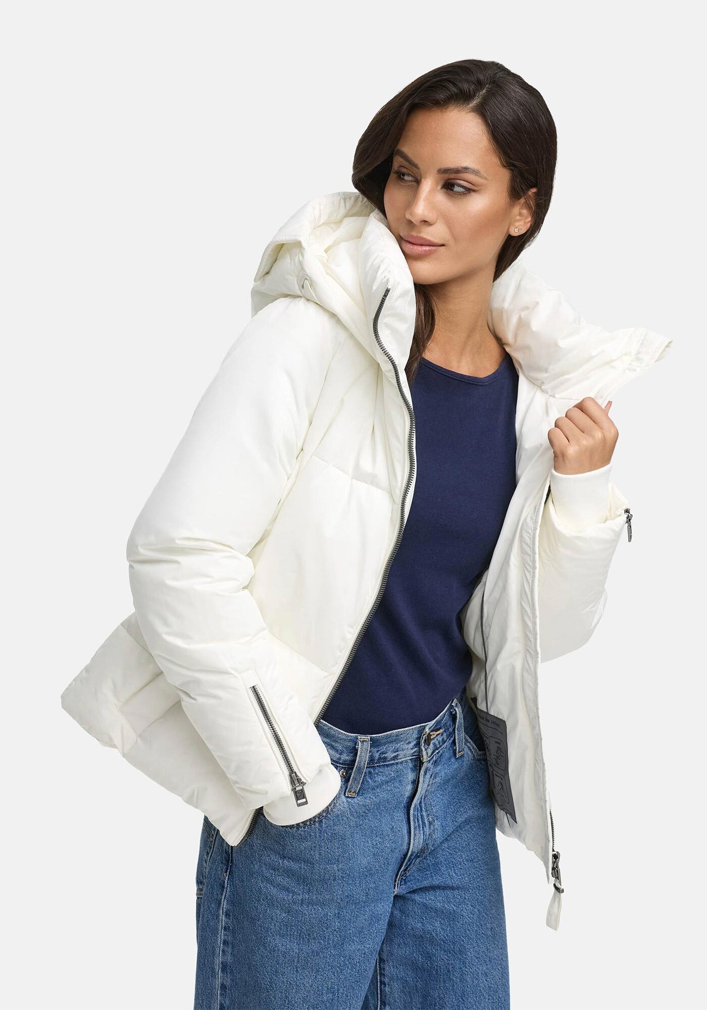 Marikoo Winterjacke »Aleynaa«, Winterjacke mit Taillengürtel
