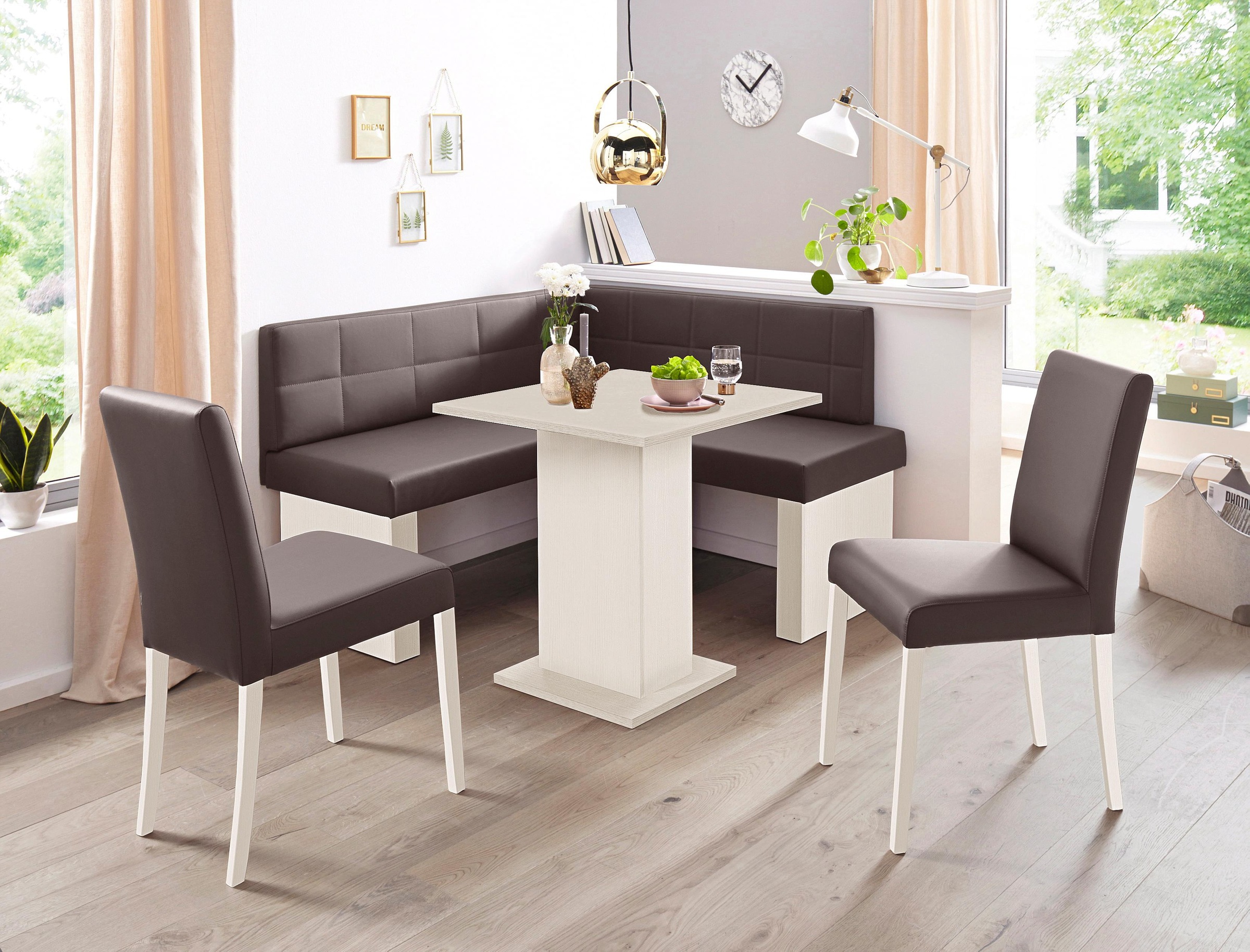 massivline&more Eckbankgruppe "Anna 2" Set, 4 Stk. tlg. mit 2 Stühlen mit m günstig online kaufen