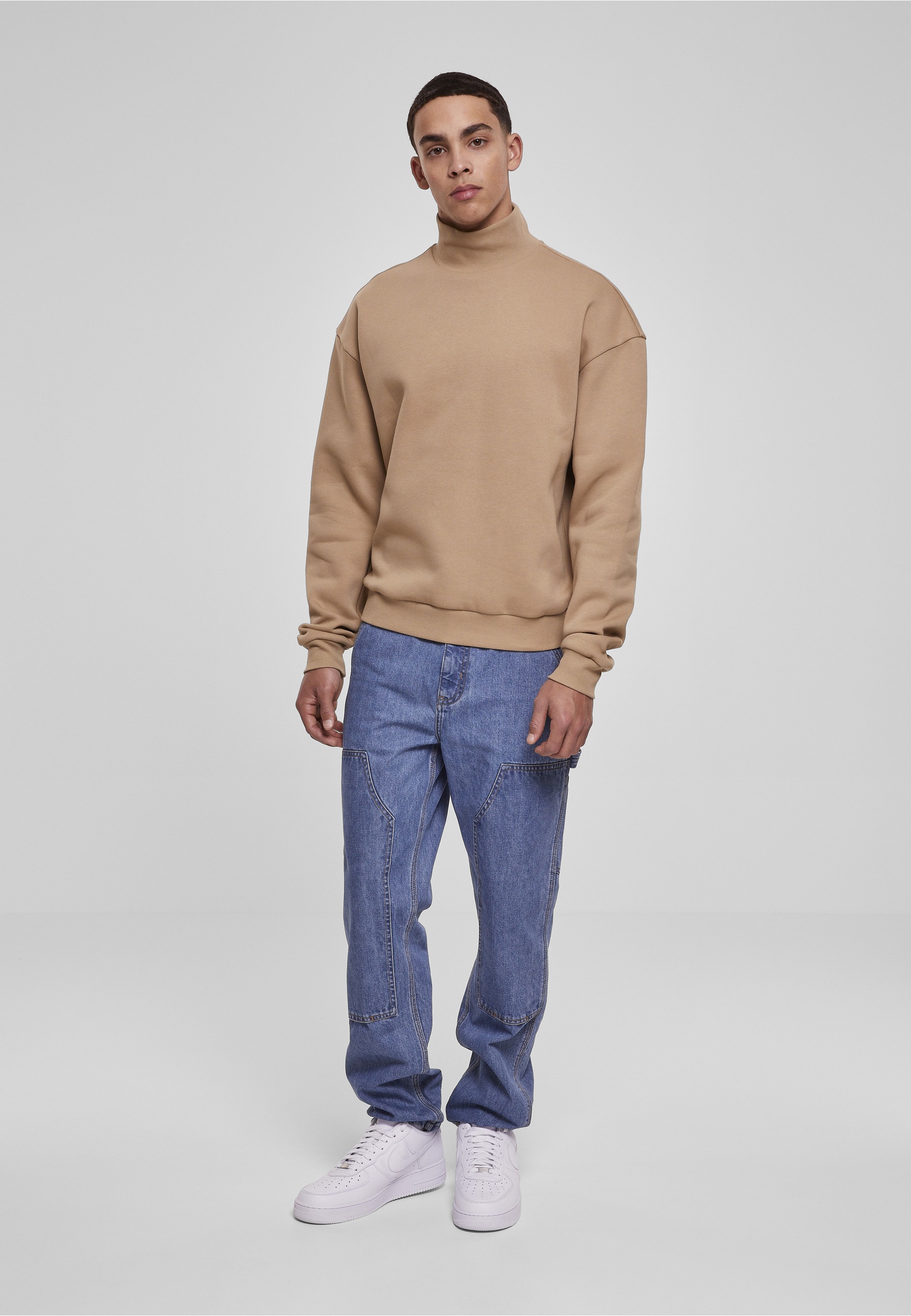 URBAN CLASSICS Sweater »Urban Classics Herren High Rib Neck Crew«, 1 Stk.
