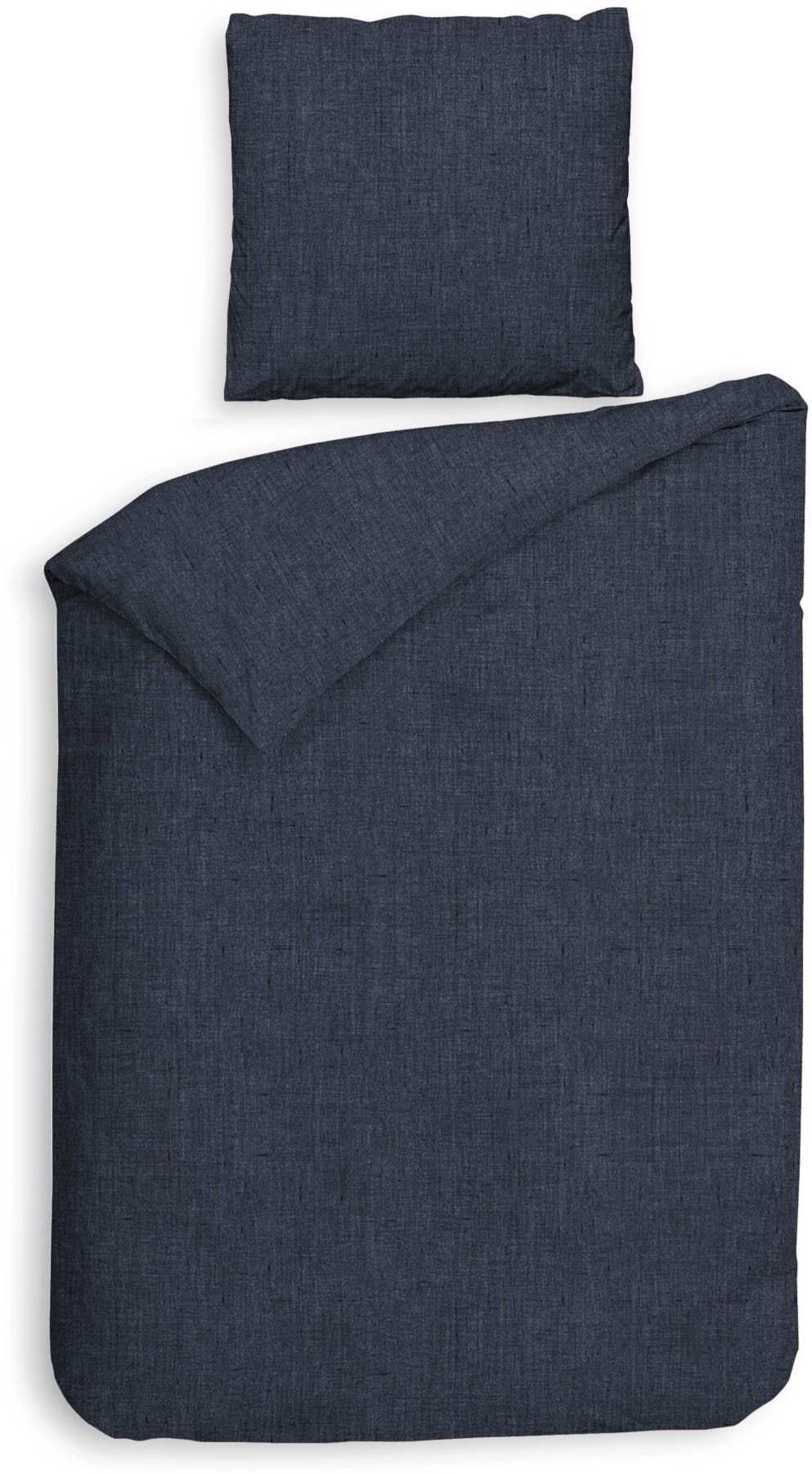 Heckett & Lane Bettwäsche "Franela" 2 Stk. Uni Design, hochwertiges Flanell günstig online kaufen