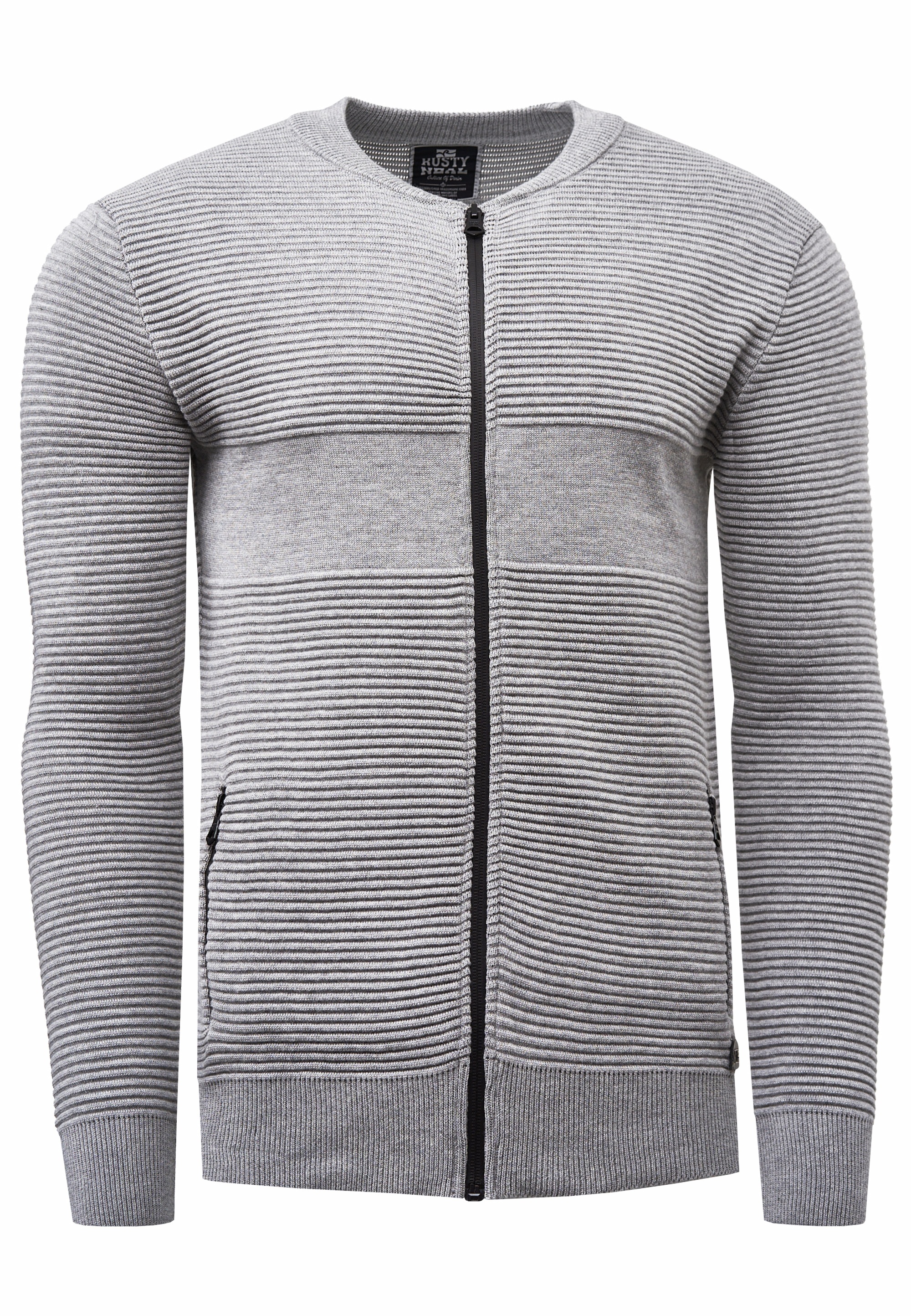 Thumbnail - Rusty Neal Strickjacke, im trendigen Ripp-Design