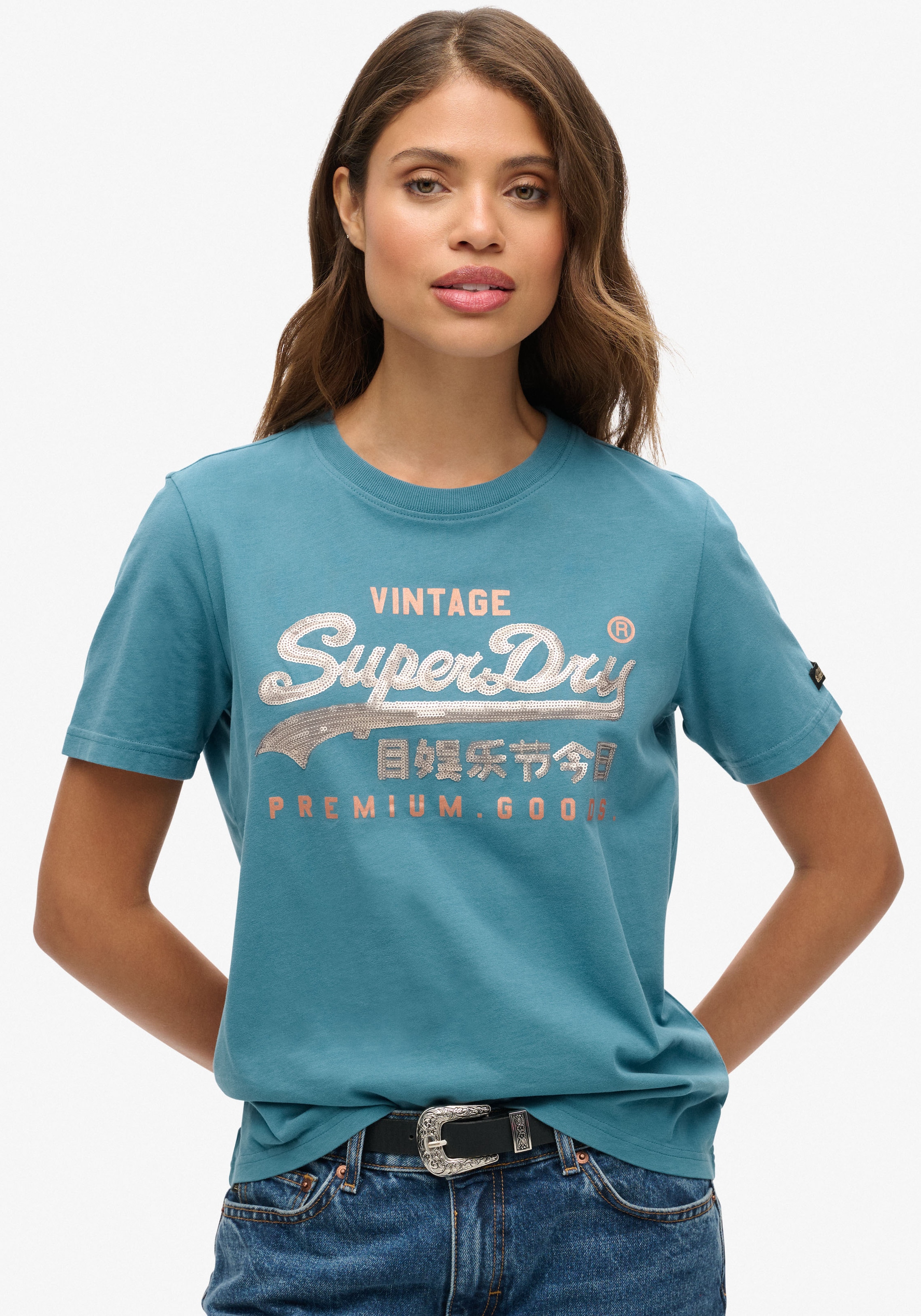 Superdry Print-Shirt "EMBELLISHED VL GRAPHIC T SHIRT"