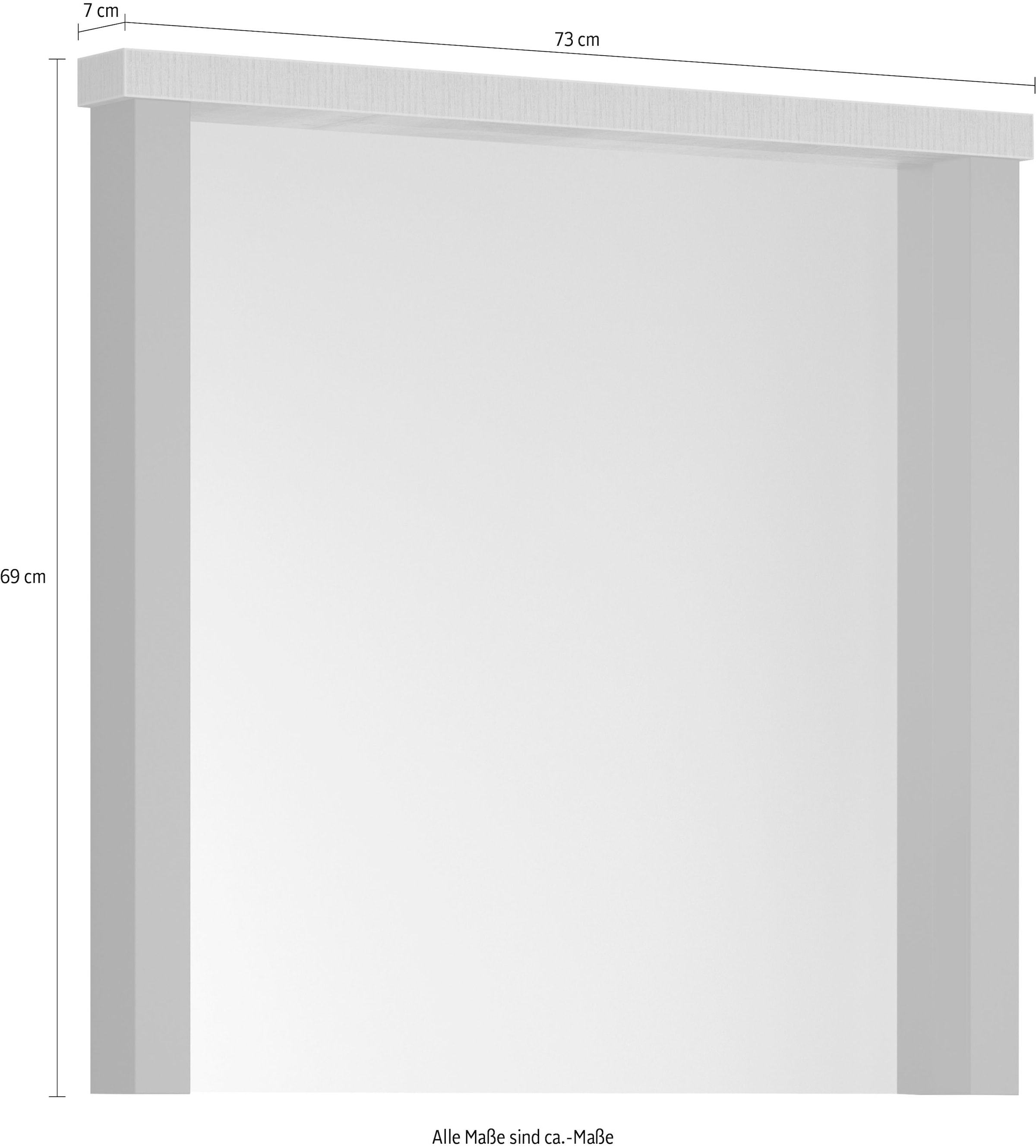 Home affaire Garderobenspiegel »Elda« Wandspiegel aus Floatglas – (B/T/H) 73/7/69 cm
