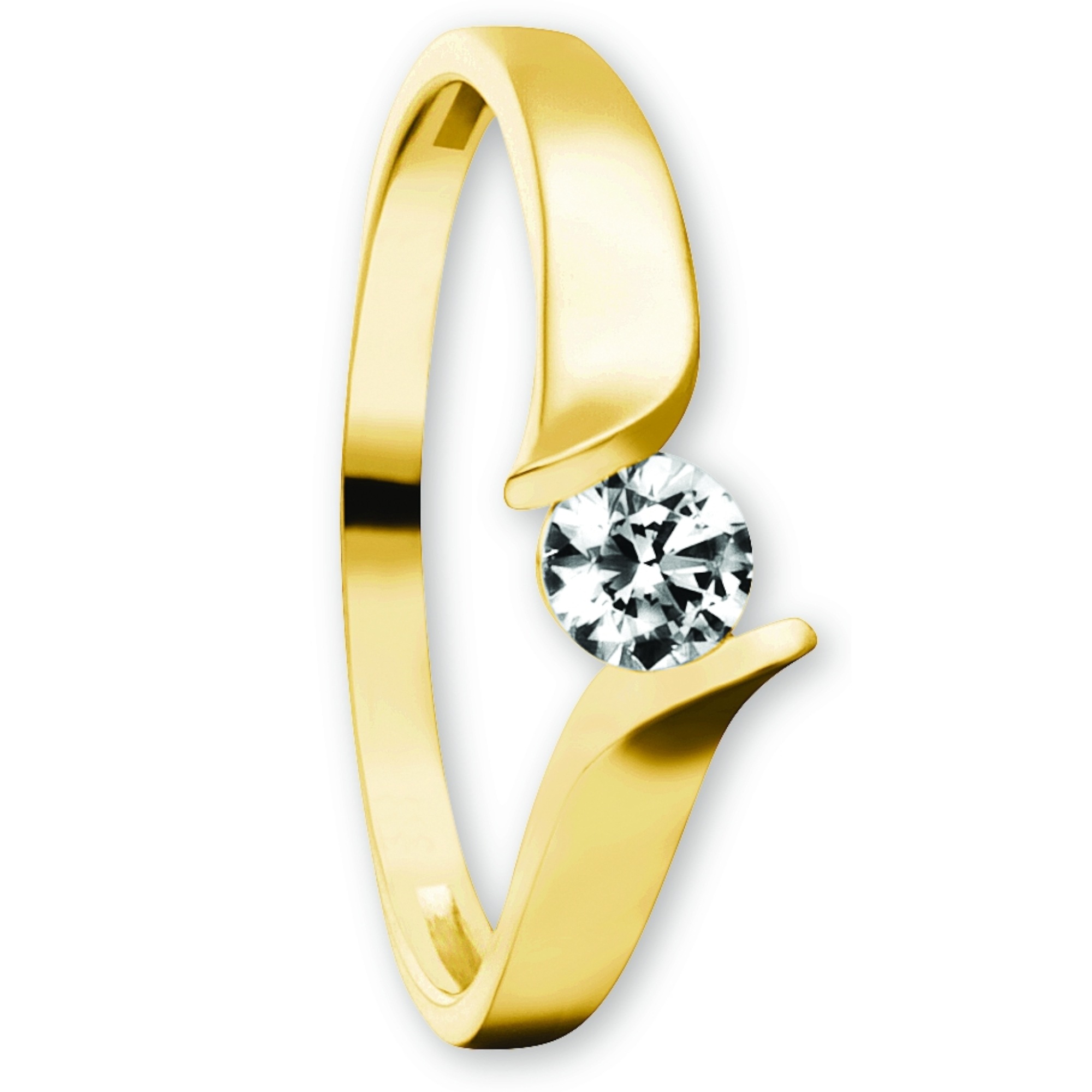 Goldring ONE ELEMENT "Zirkonia Ring aus 333 Gelbgold Zirkonia Ring aus 333 Gelbgold" Gr. 56, gold, Fingerringe, Damen, 56,mit Zirkonia, Gelbgold 333 Gold, Gelbgold 333, Gold, Goldring, Bedeutungsvoll & zeitlos – ein Begleiter mit Persönlichkeit