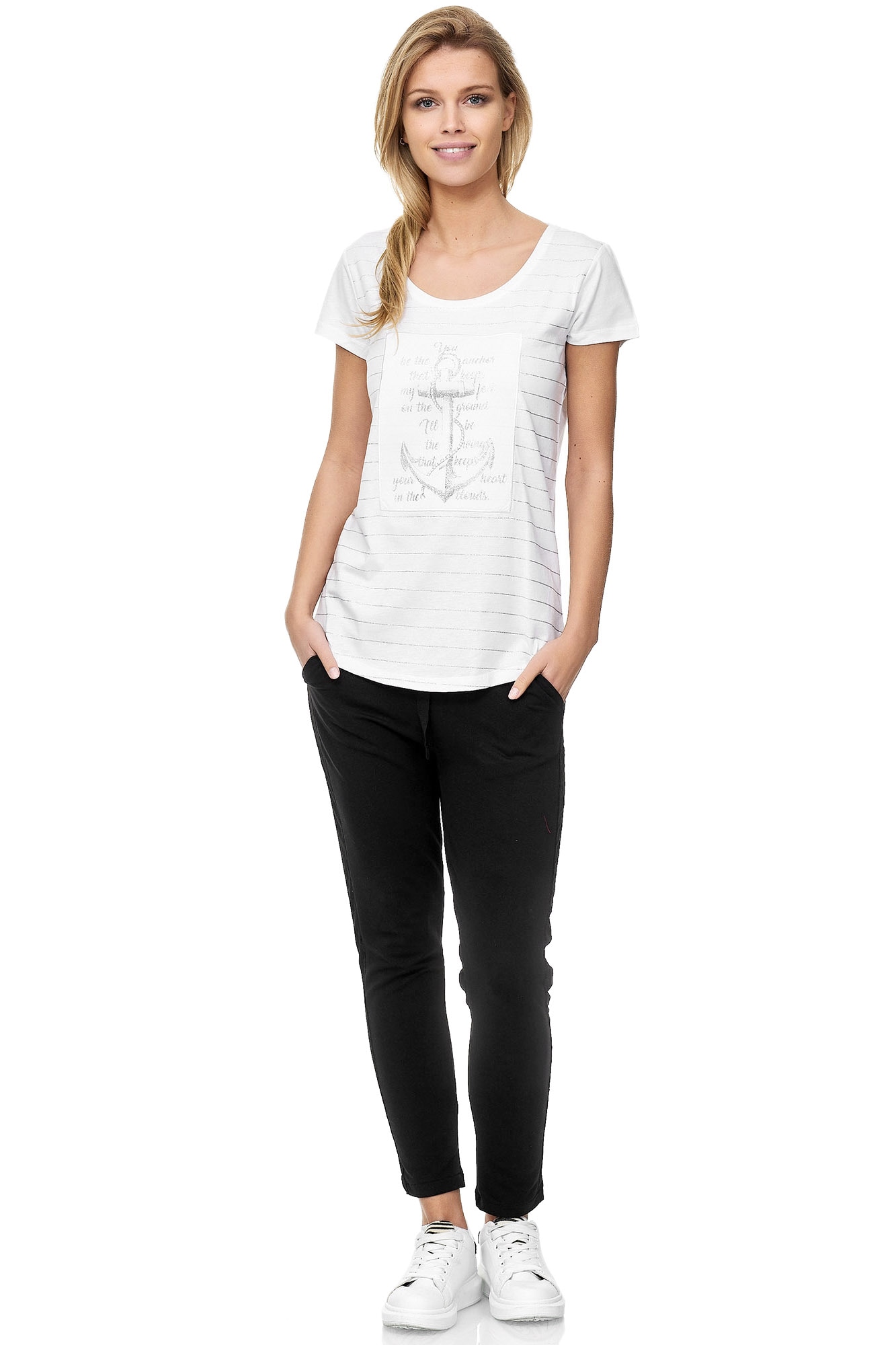 Decay T-Shirt, mit maritimem Anker-Print