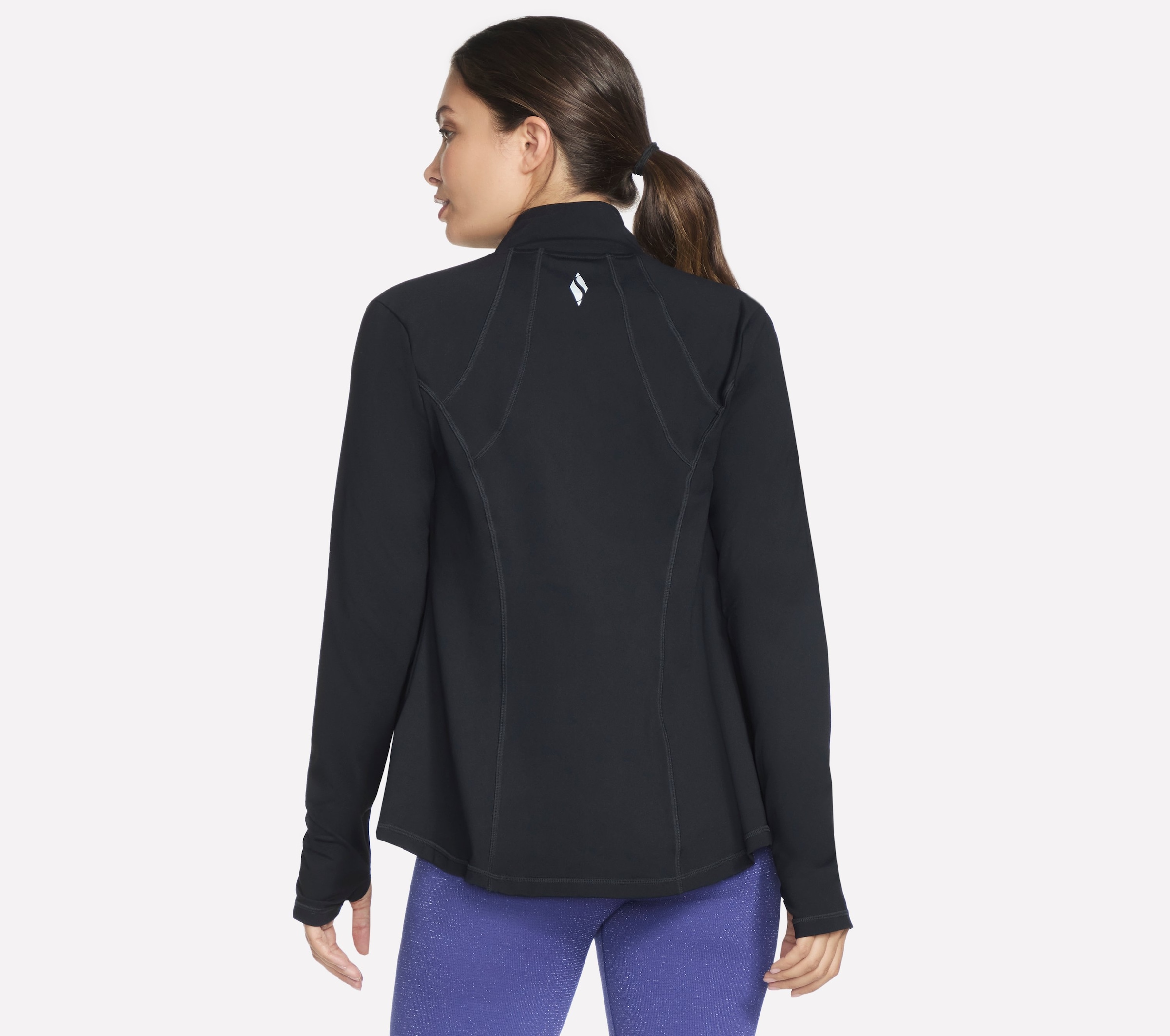 Skechers Trainingsjacke »BOLD BLACK« Stretchmaterial mit UV-Schutzfaktor, Daumenlöcher