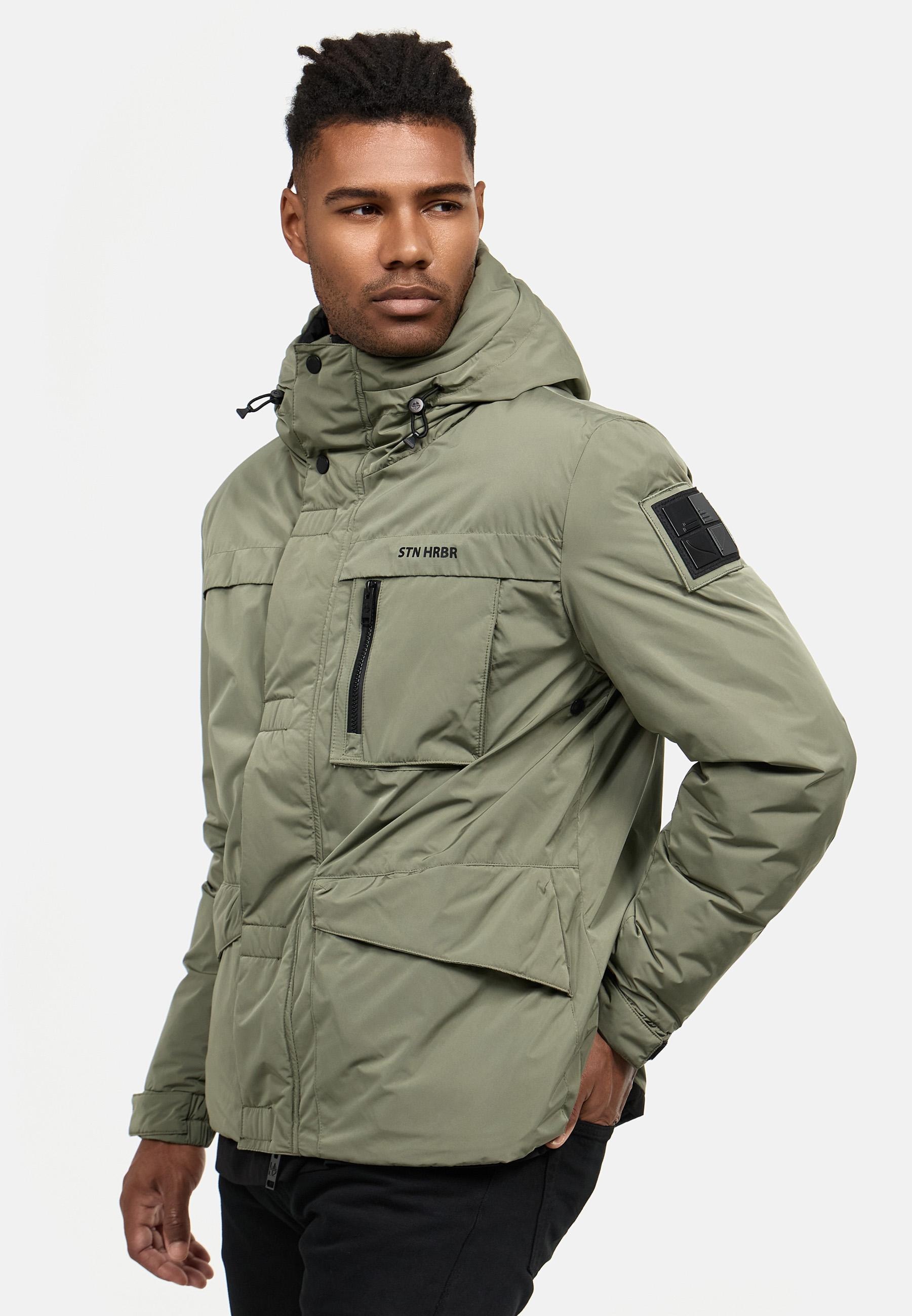 Stone Harbour Winterjacke »Yorchii XX«, mit Kapuze, Herren Outdoorjacke mit Fleece-Innenfutter