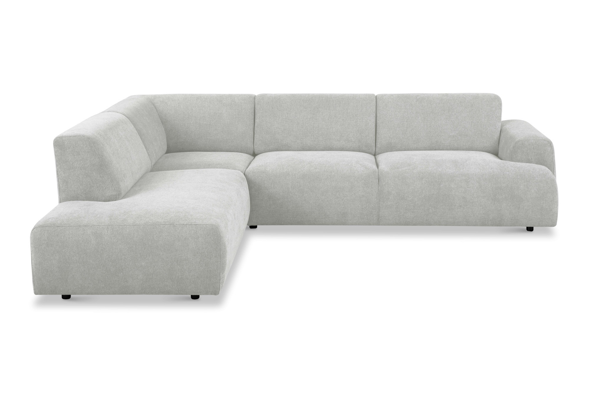 andas Ecksofa »Linkka, Breite 282 cm«, L-Form, in einem weichen Chenille-Stoff, mit Wellenunterfederung