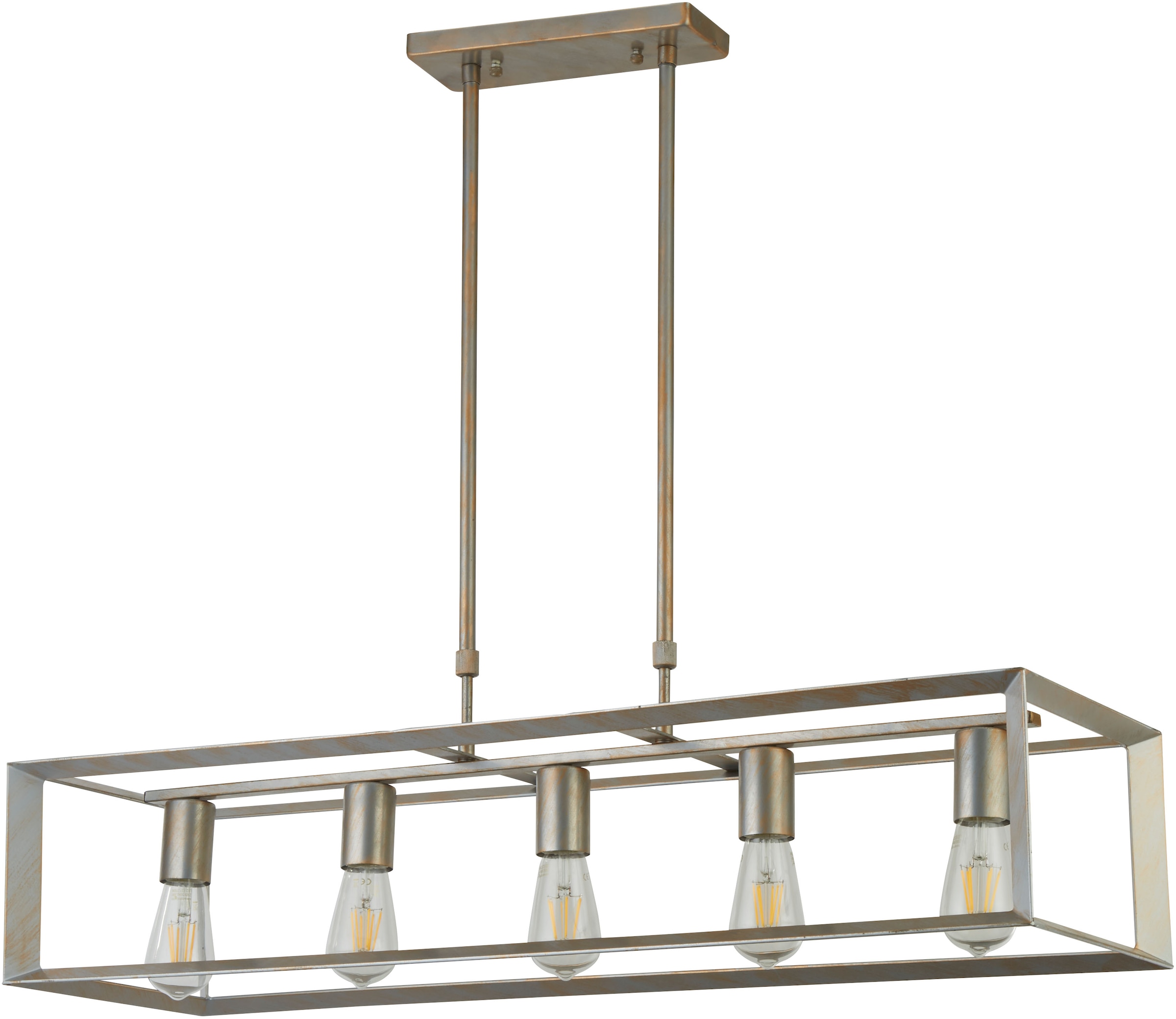 Searchlight Hängeleuchte »Heaton 5Lt Pendant - Brushed Gold/Silver Metal« E27 1 Stk.