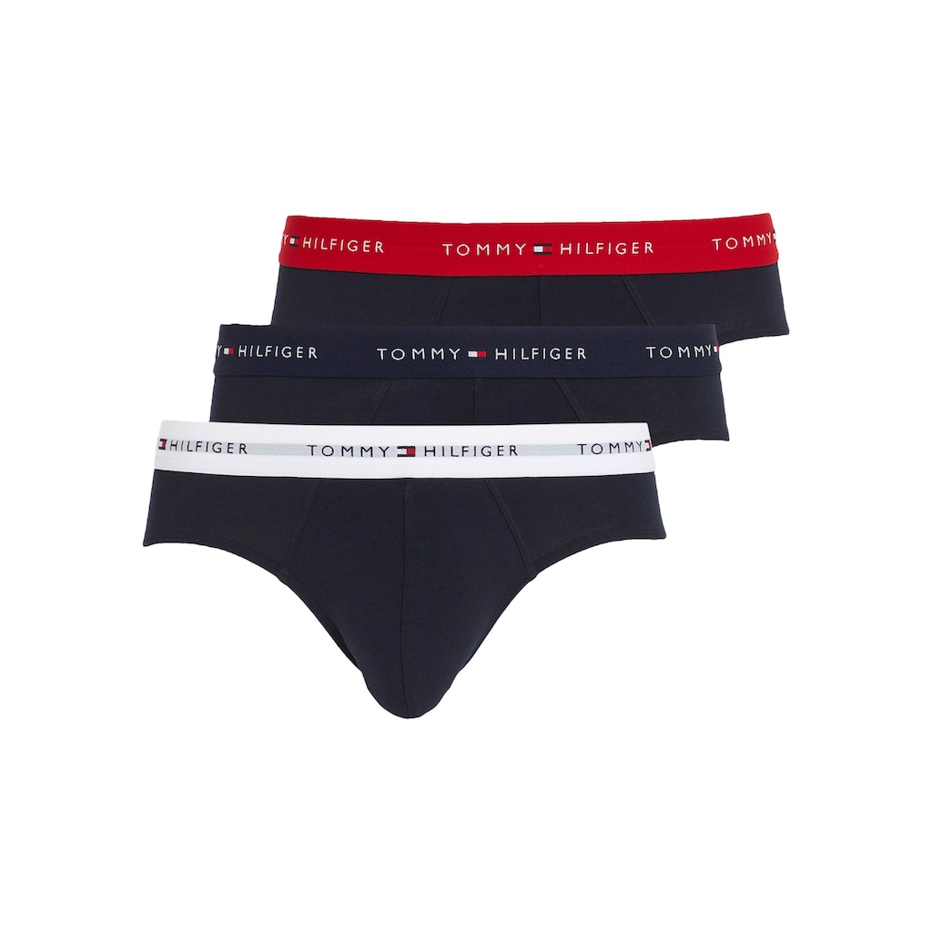 Tommy Hilfiger Underwear Jazz-Pants Slips »3P BRIEF WB« (Packung 3 St. 3er-Pack) mit Tommy Hilfiger Logo-Elastikbund