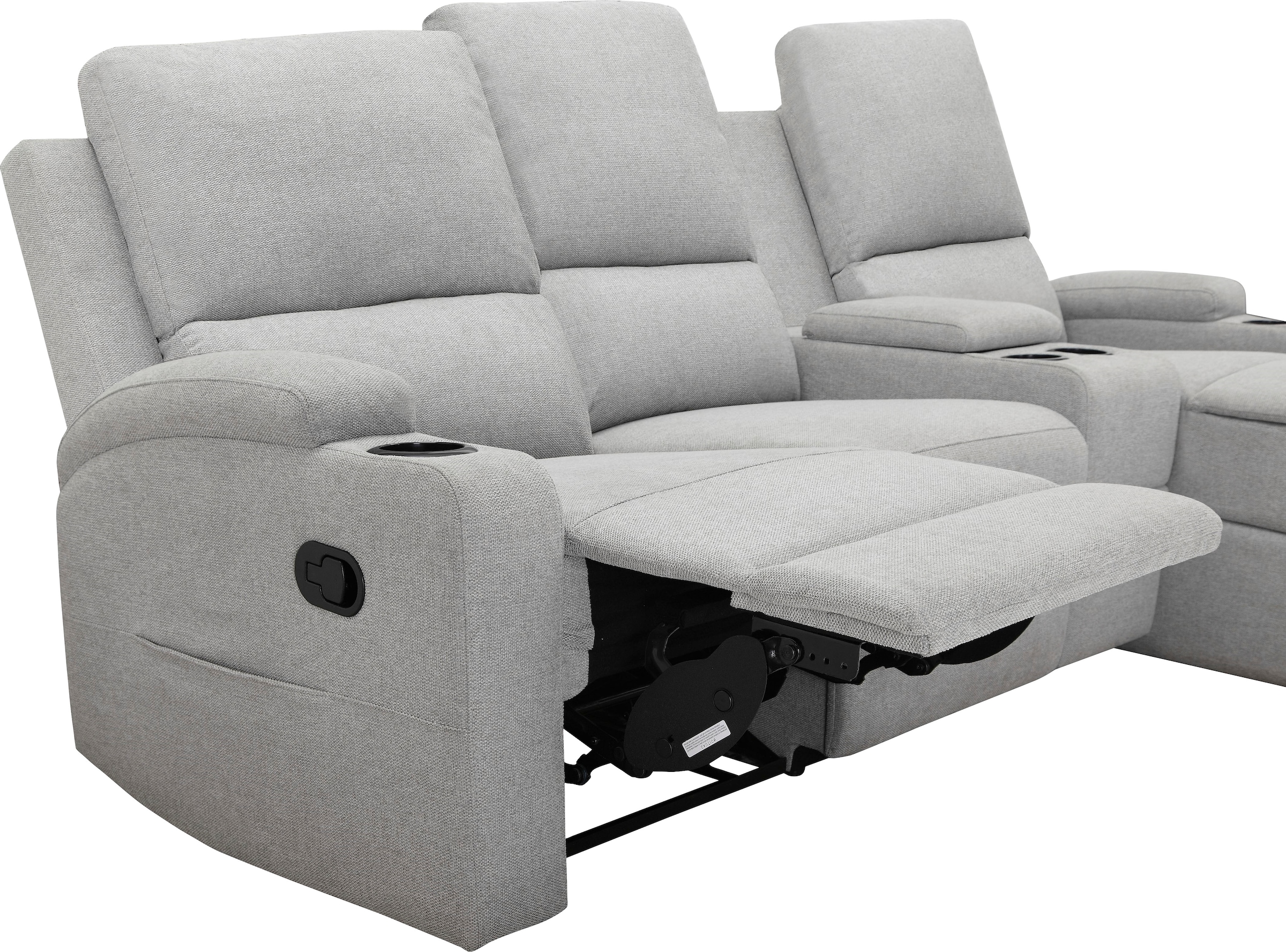 Home affaire Ecksofa »Napori Multimediasofa, 3er Kinosessel XXL, L-Form,«, Kinosofa mit Relaxfunktion, Getränkehalter, Staufach und Staukasten