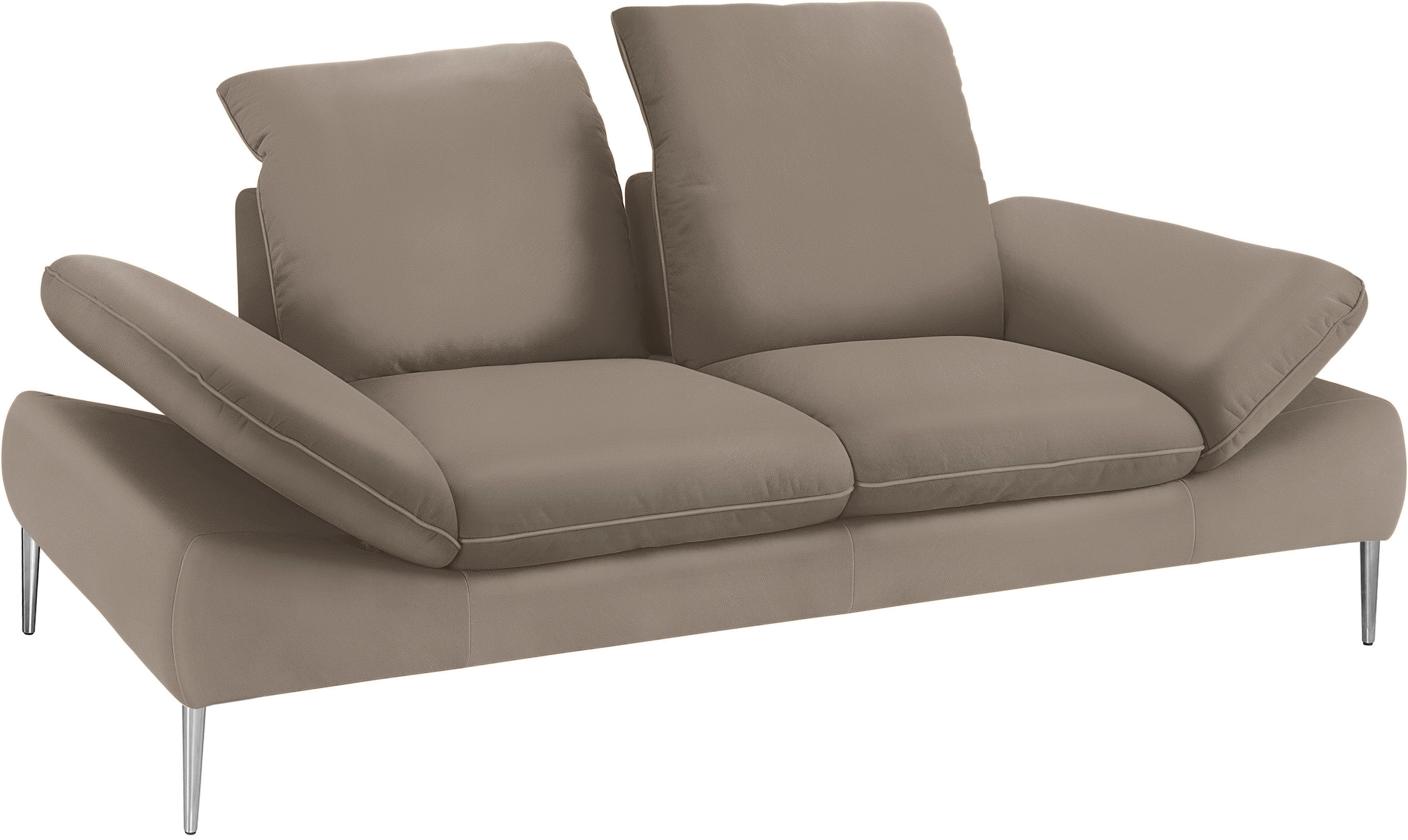 W.SCHILLIG 2,5-Sitzer »enjoy&MORE«, mit Sitztiefenverstellung, Füße silber matt, Breite 232 cm