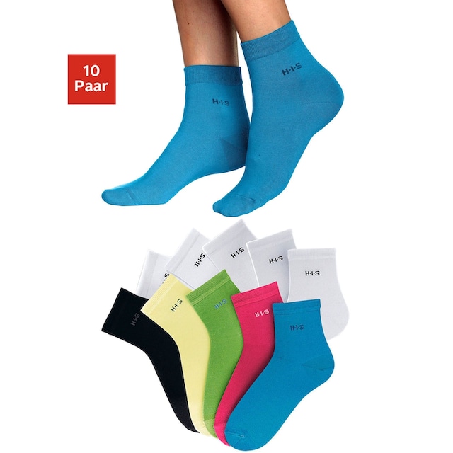 H.I.S Kurzsocken, (Set, 10 Paar), aus leichter atmungsaktiver Qualität |  BAUR