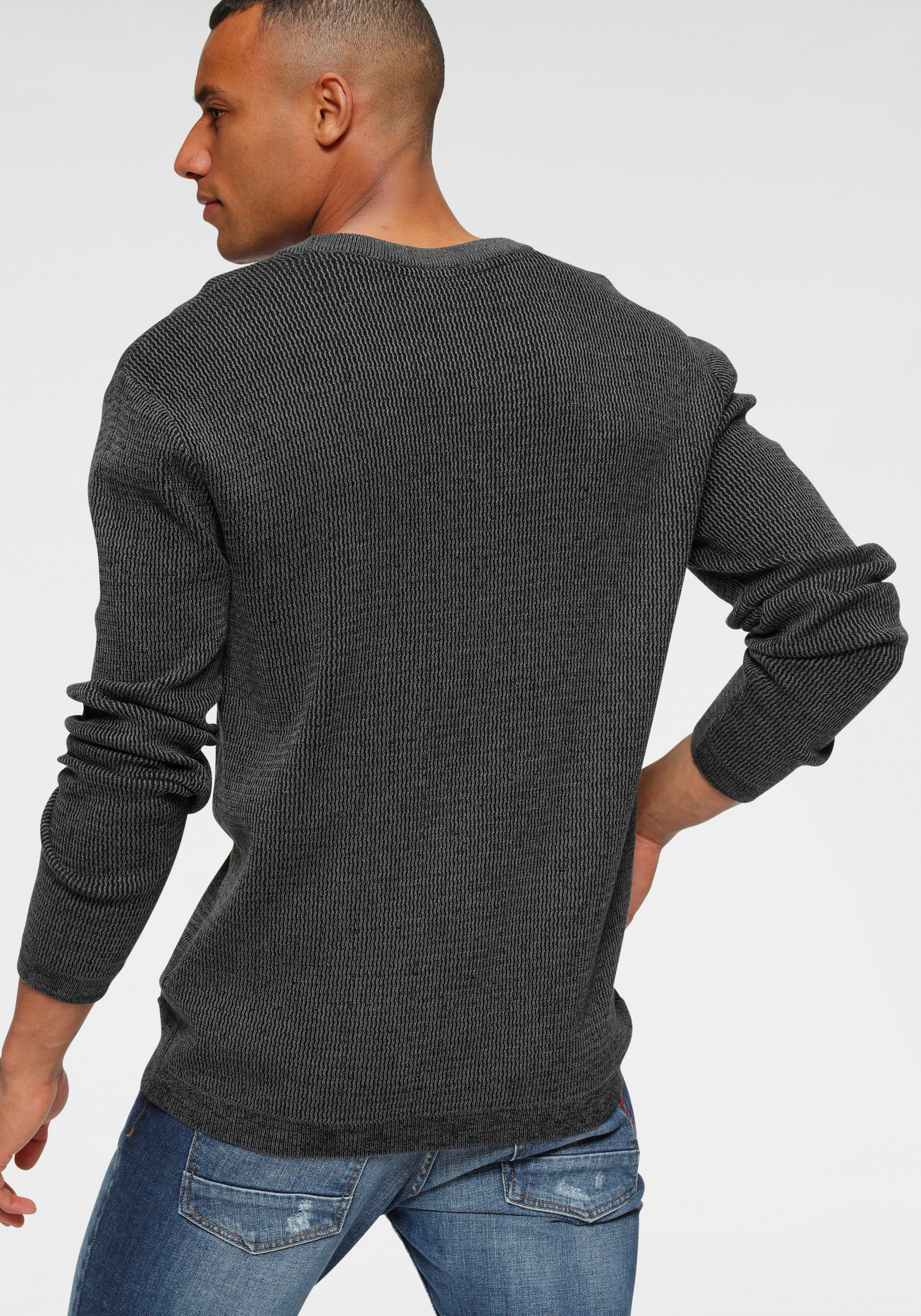 Bruno Banani Strickpullover gewaschene Optik günstig online kaufen