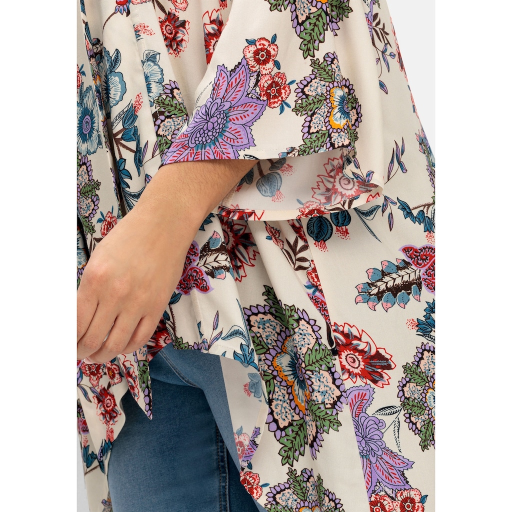 sheego by Joe Browns Longbluse »Große Größen«, im Kimono-Stil, mit Blumendruck