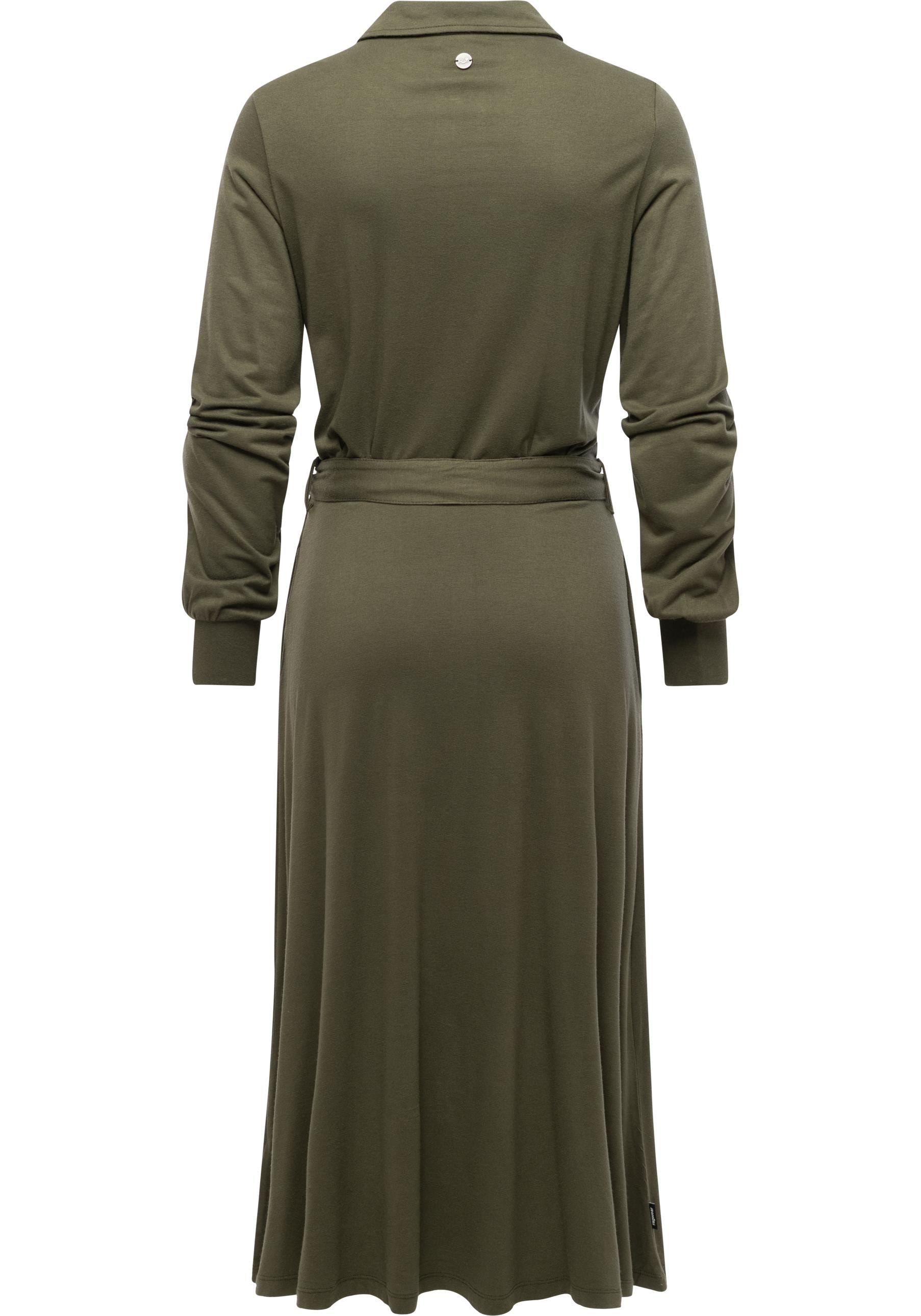 Ragwear Blusenkleid »Plantee«, Modisches Damenkleid mit Taillengürtel