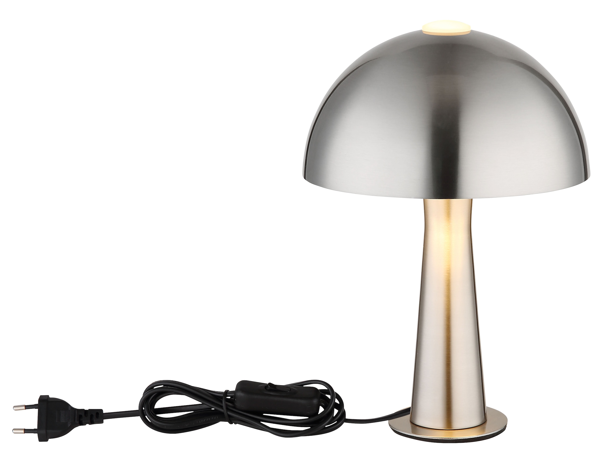 NOWA Tischleuchte »JULIA« E14 1 Stk. Pilzlampe, Fassung E14, mit praktischem Wippschalter, Höhe 28,5 cm