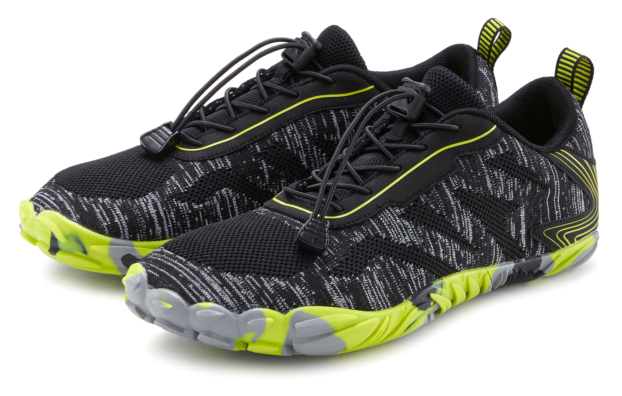 John Devin Sneaker "Freizeitschuh, Halbschuh, Turnschuh, Barfußschuh" mit elastischen Bändern für schnelles Reinschlüpfen, Unisex VEGAN