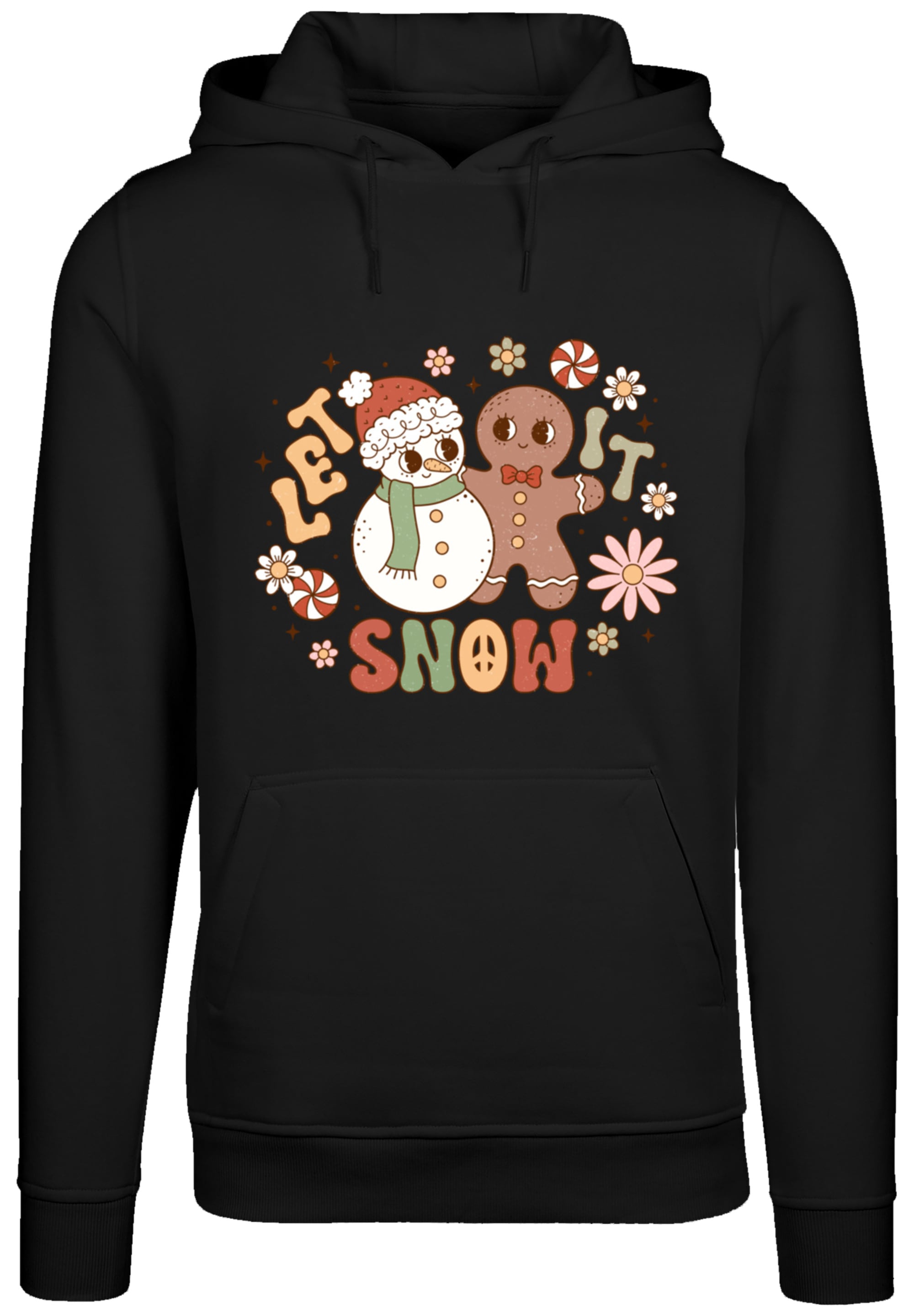 Kapuzenpullover »Let It Snow Groovy Christmas Gingerbread«, Premium Qualität