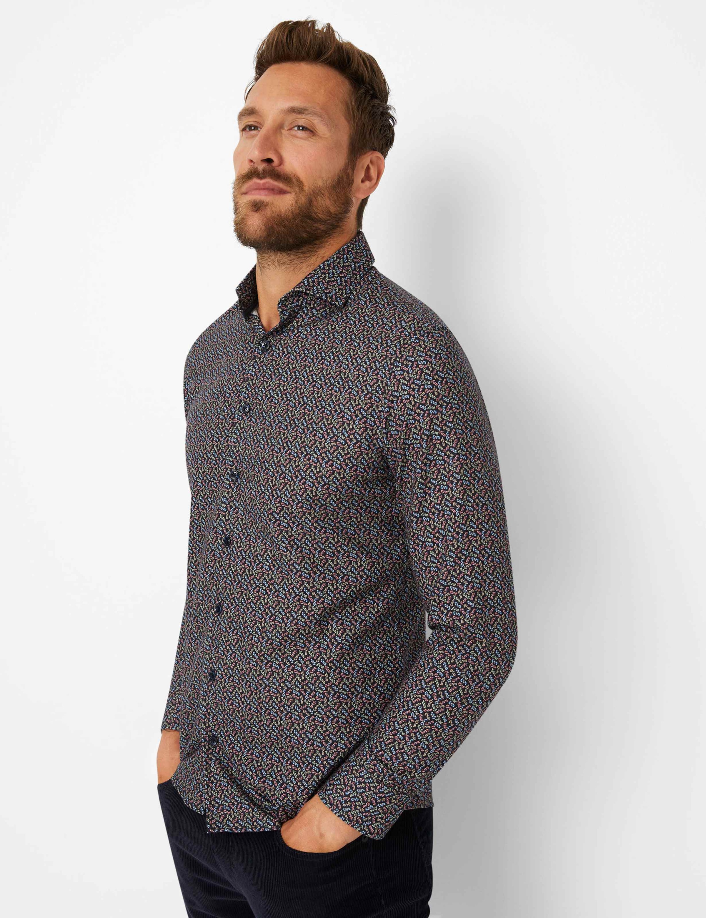 BRAX Leicht-Flanell Hemd Daniel Grau Kariert Modern Produktbild-Vorschau 7