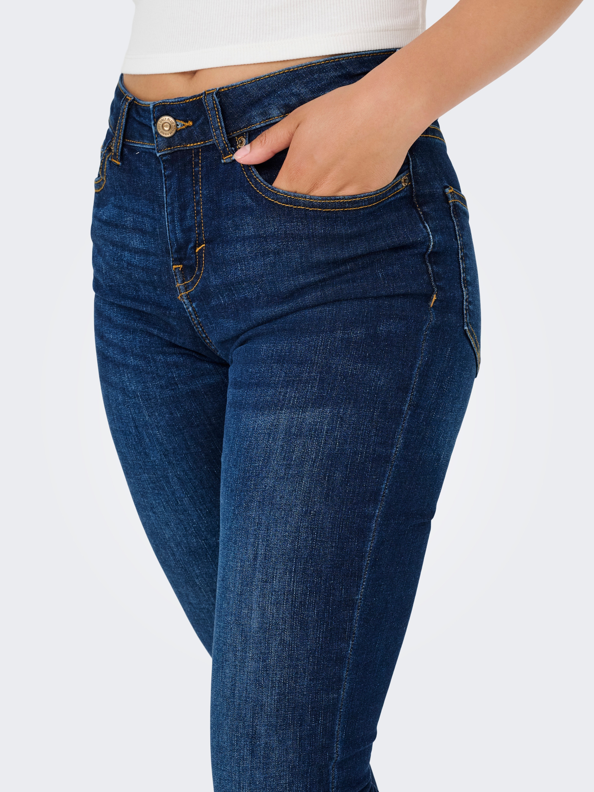 ONLY Skinny-fit-Jeans »ONLAYA MIID WAIST SKINNY DNM BOX« Baumwollmischung, skinny fit