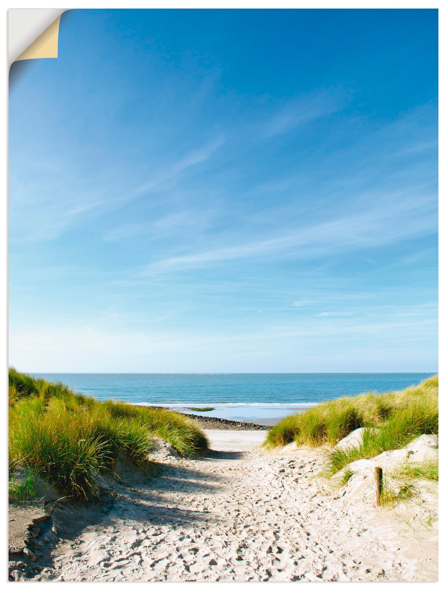 Artland Wandbild "Strand mit Sanddünen und Weg zur See", Strand, (1 St.), a günstig online kaufen