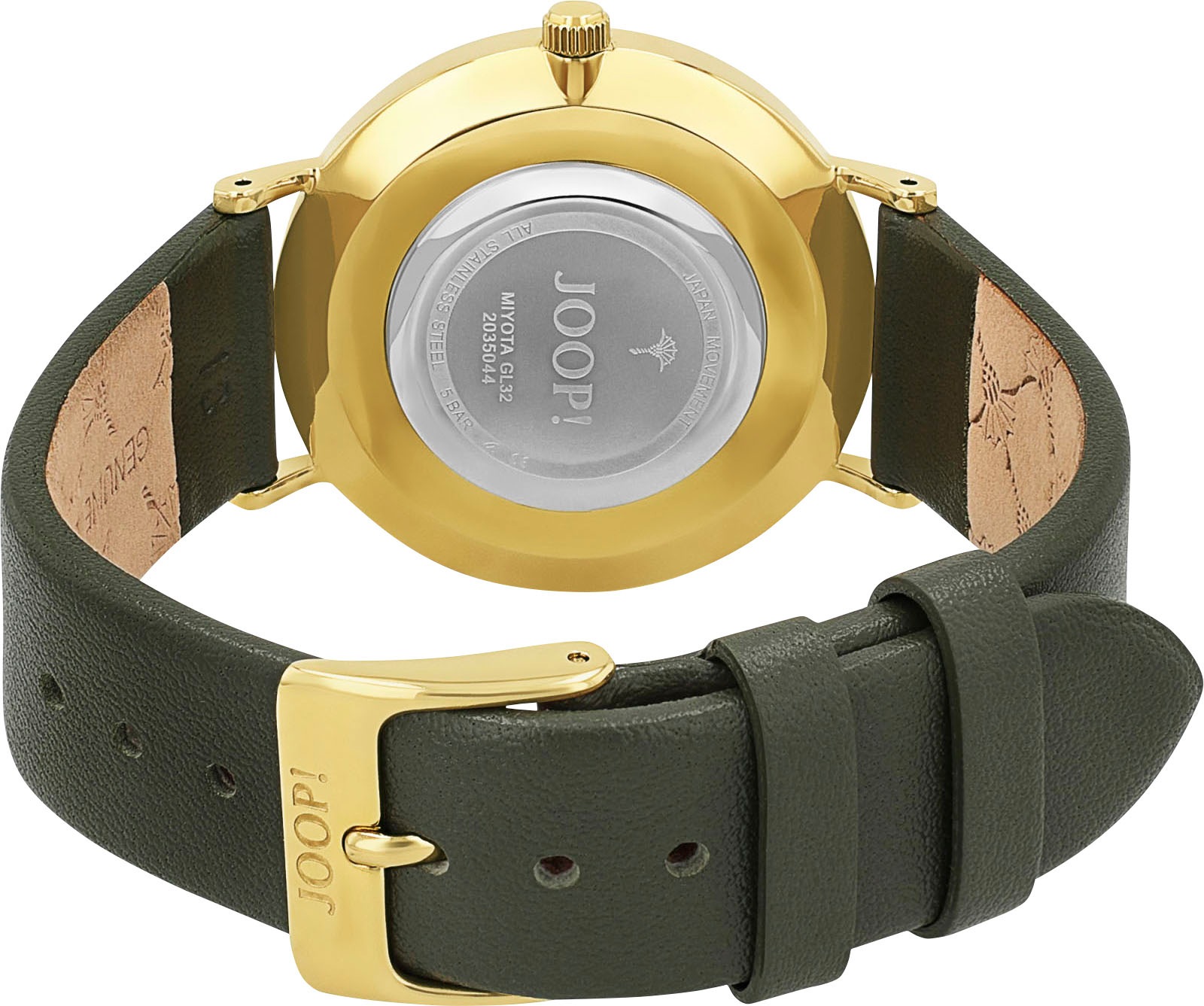 JOOP! Quarzuhr, Armbanduhr, Damenuhr, analog, Lederarmband