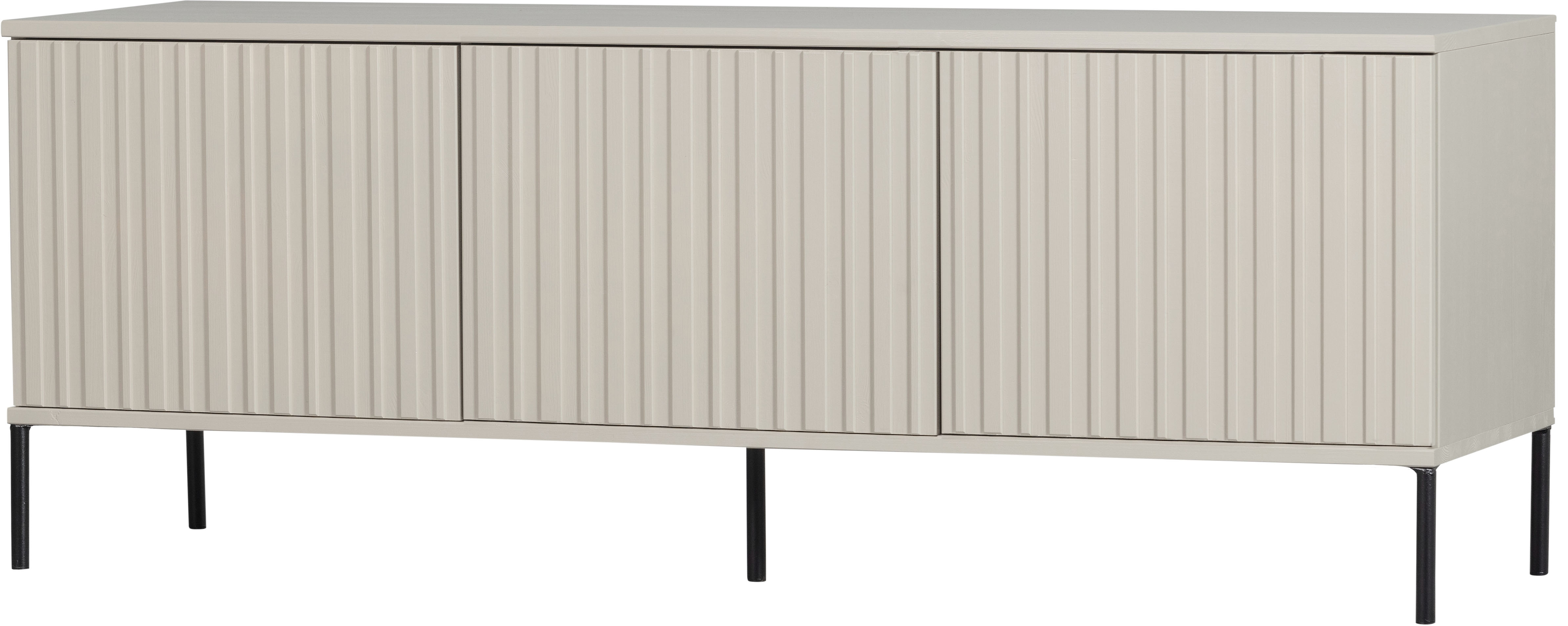 WOOOD Sideboard "New Gravure FSC Mix holz mit Druckmechanismus H 56 x B 150 x T 44 cm" Kiefernholz, Kabelöffnung, Tragkraft höhenverstellbare boden 10 kg