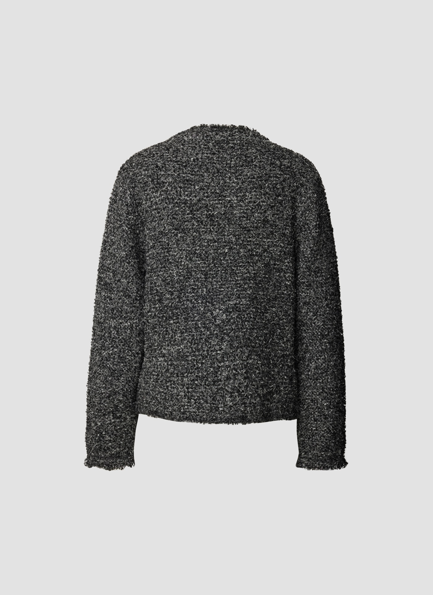 LeComte Strickjacke »LeComte Bouclé-Strickjacke mit V-Ausschnitt und Knopfdetails«