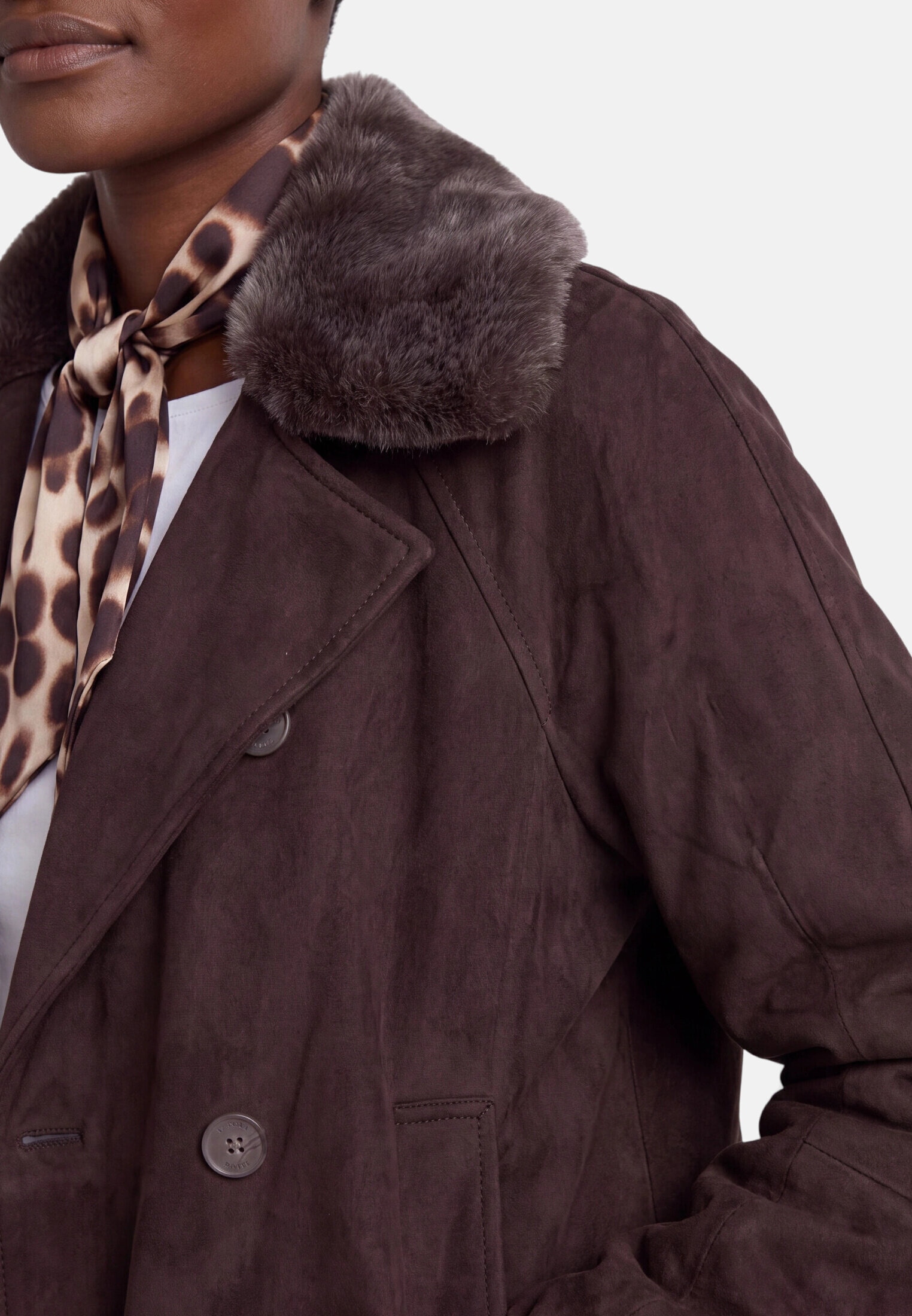 Zero Outdoorjacke »Damen mit Kunstfellkragen«