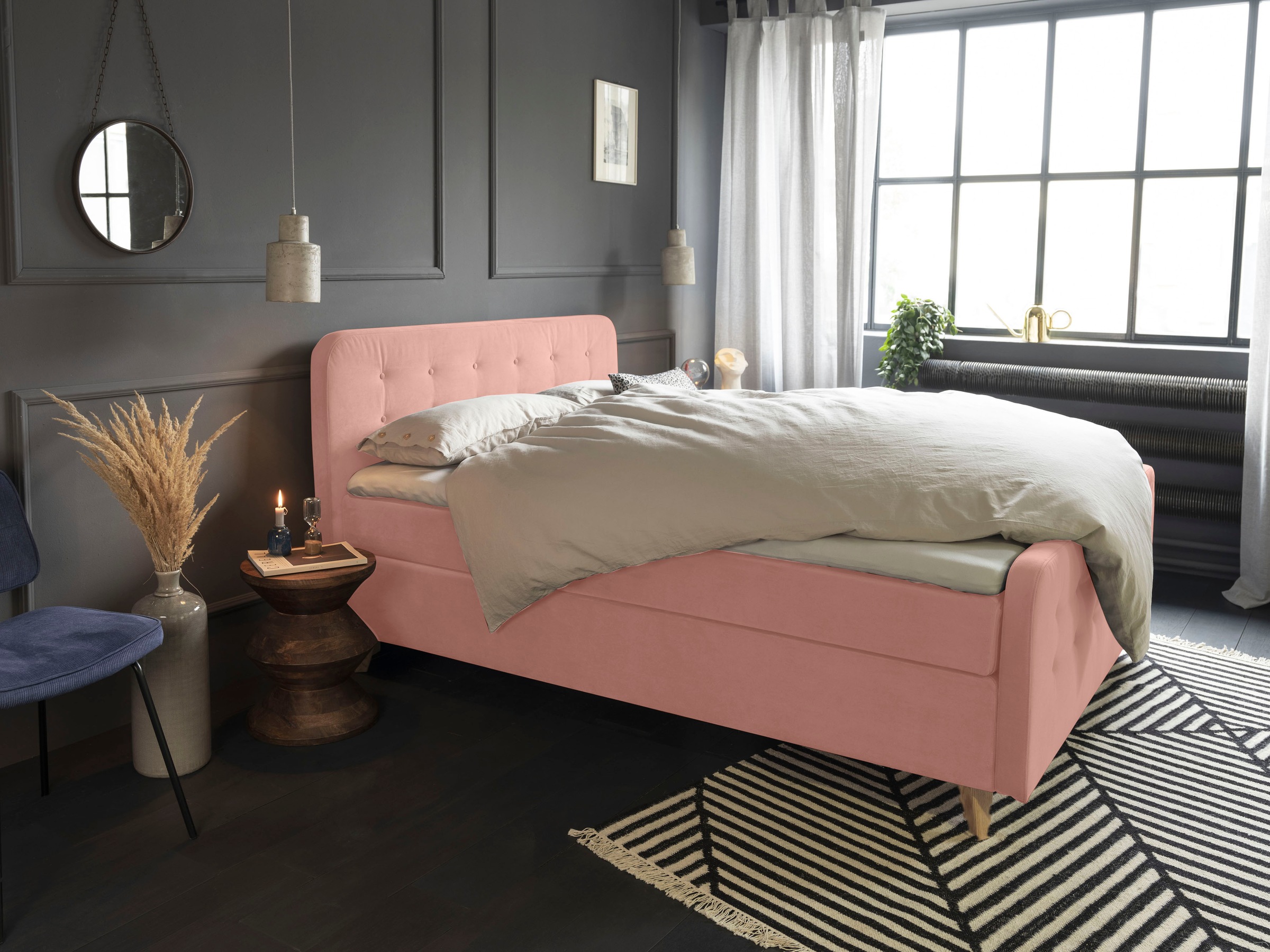 TOM TAILOR HOME Boxspringbett "NORDIC BOX" mit Knopfheftung im Kopfteil und günstig online kaufen