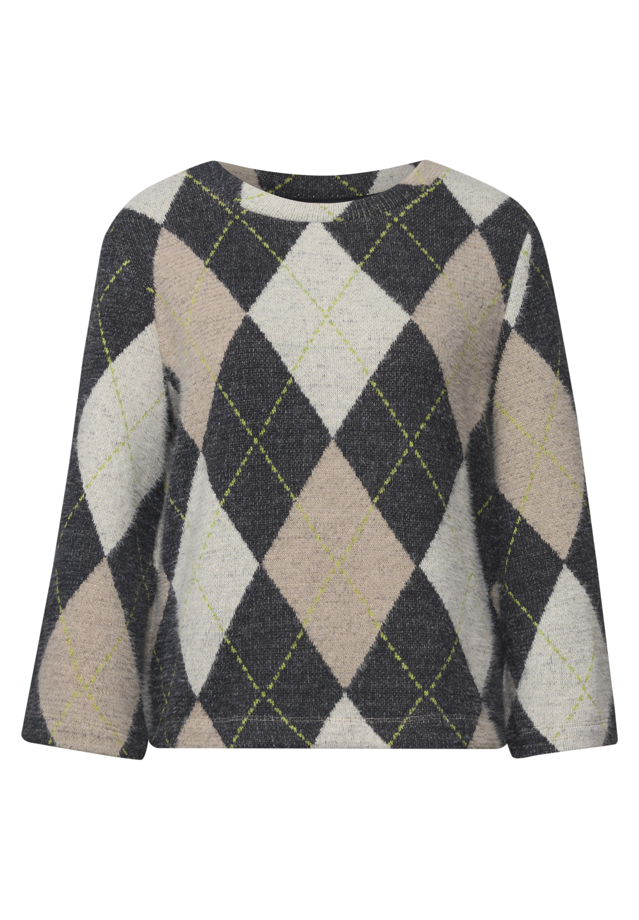 STREET ONE 3/4-Arm-Shirt aus softem Materialmix