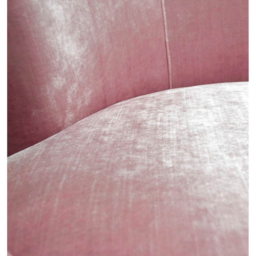 Leonique Sofa »Scarlett«, mit chromfarbenen Metallfüßen, extravagantes Design