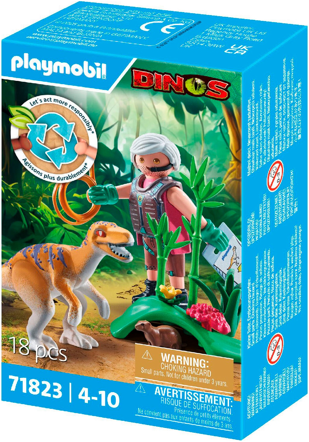 Playmobil® Konstruktions-Spielset »Velociraptor (71823), Playmobil Dinos«, (18 St.)