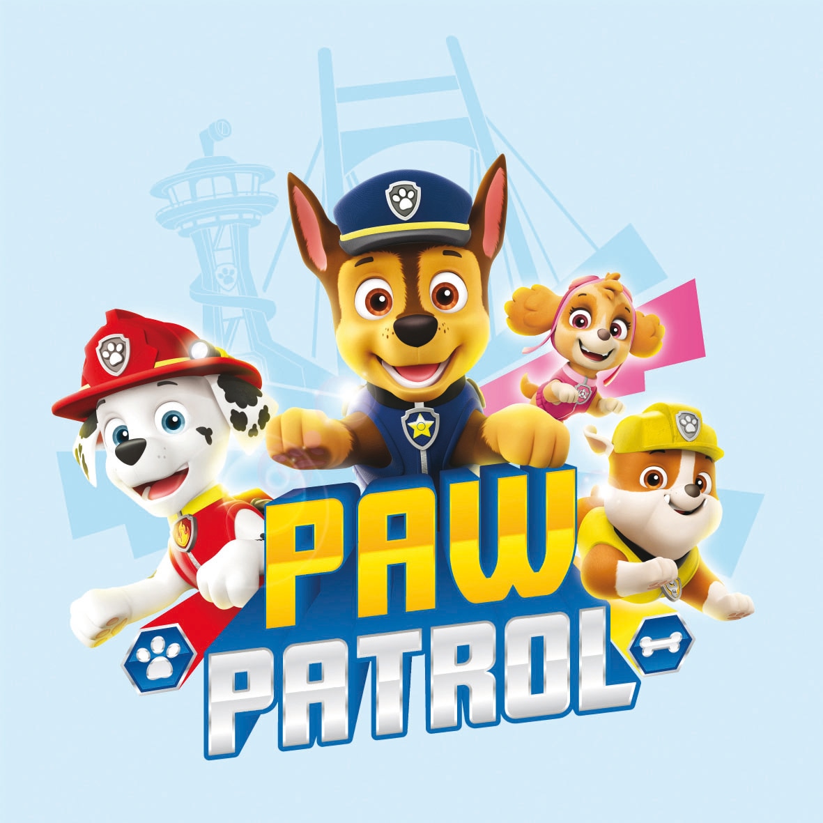 Bönninghoff Leinwandbild "Wandbild PAW PATROL 35x35 cm – Leinwandbild Keilrahmen Deko modern" Hunde Paw Patrol 1 Stk. tlg. auf Keilrahmen gespannt